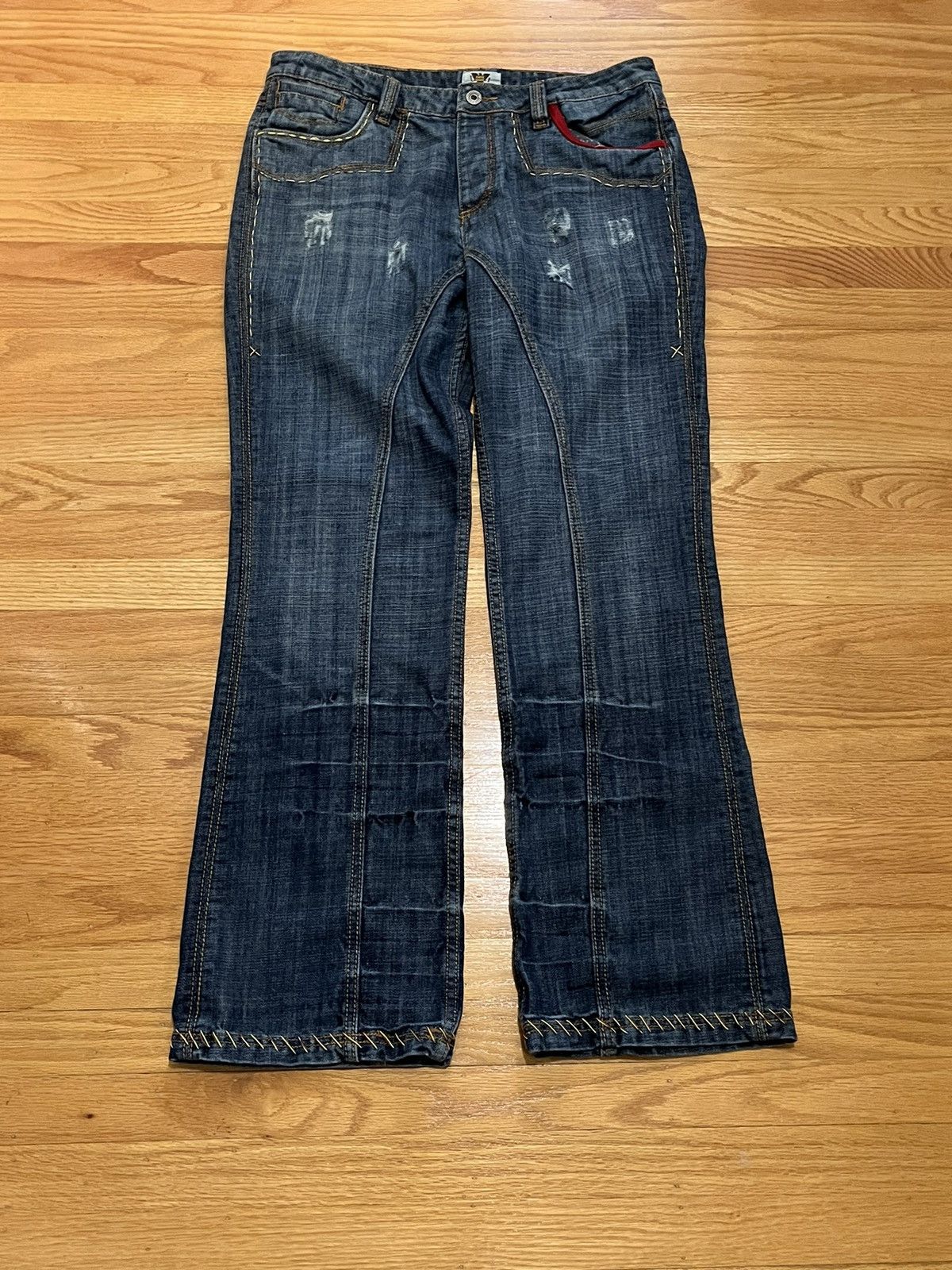 Vintage Kapital Styled Baggy Bootcut Antik Denim Jeans size 34 Size US 34 / EU 50 - 2 Thumbnail