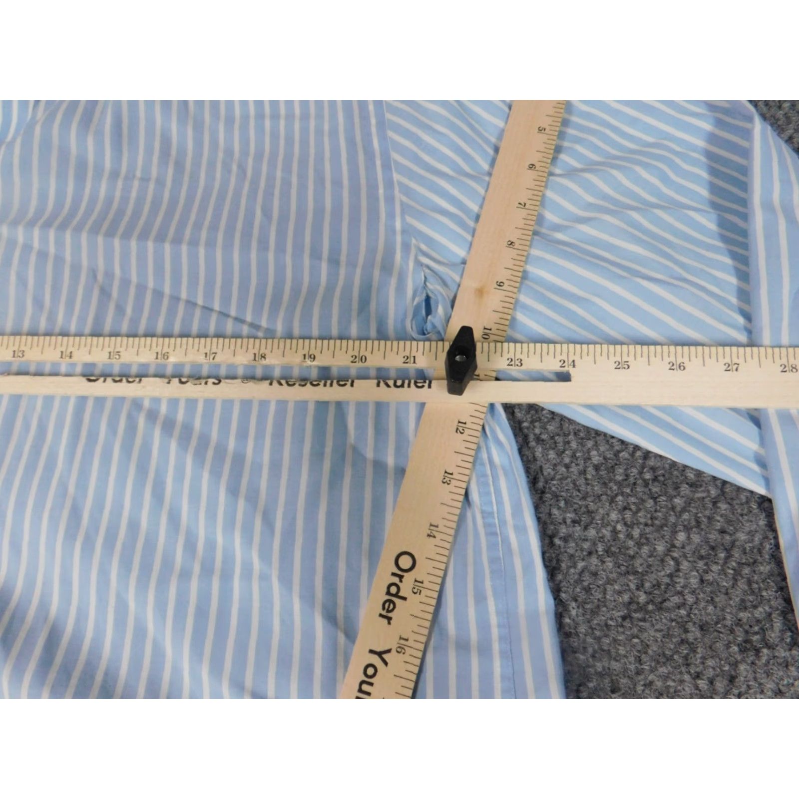 Express Express Mens Shirt Medium Blue striped button down stretch Size US M / EU 48-50 / 2 - 6 Thumbnail