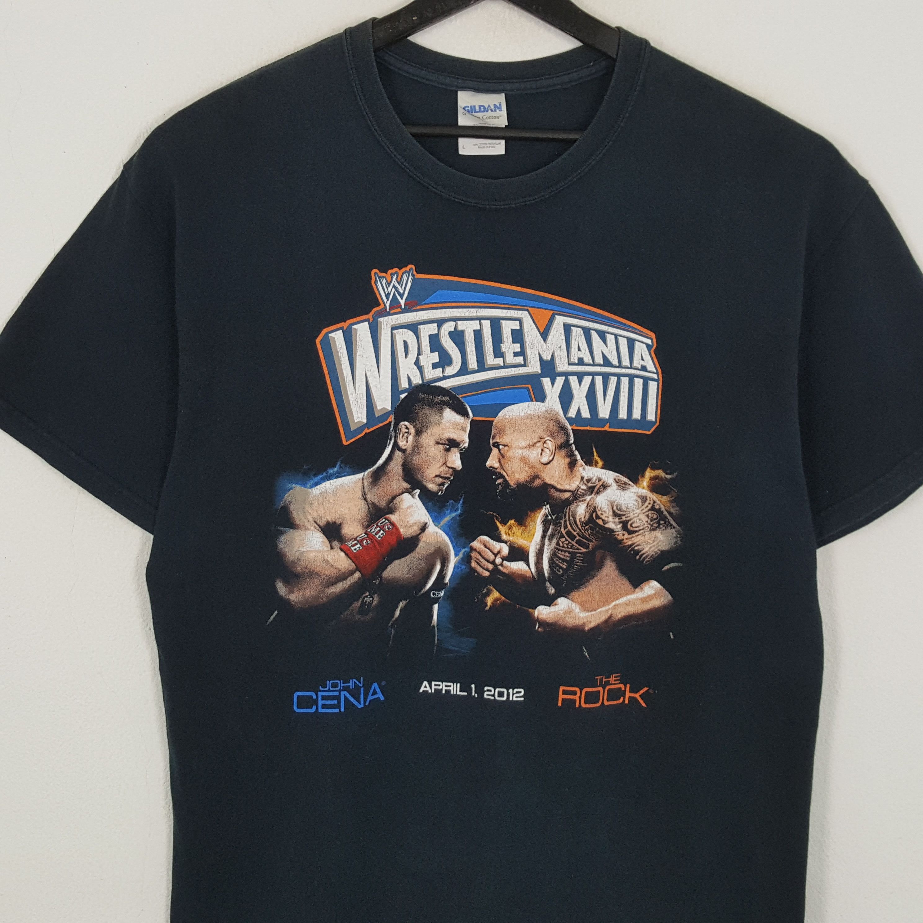 Vintage × WWE WWE JOHN CENA x THE ROCK Wrestle Mania Tshirt Size US L / EU 52-54 / 3 - 2 Thumbnail