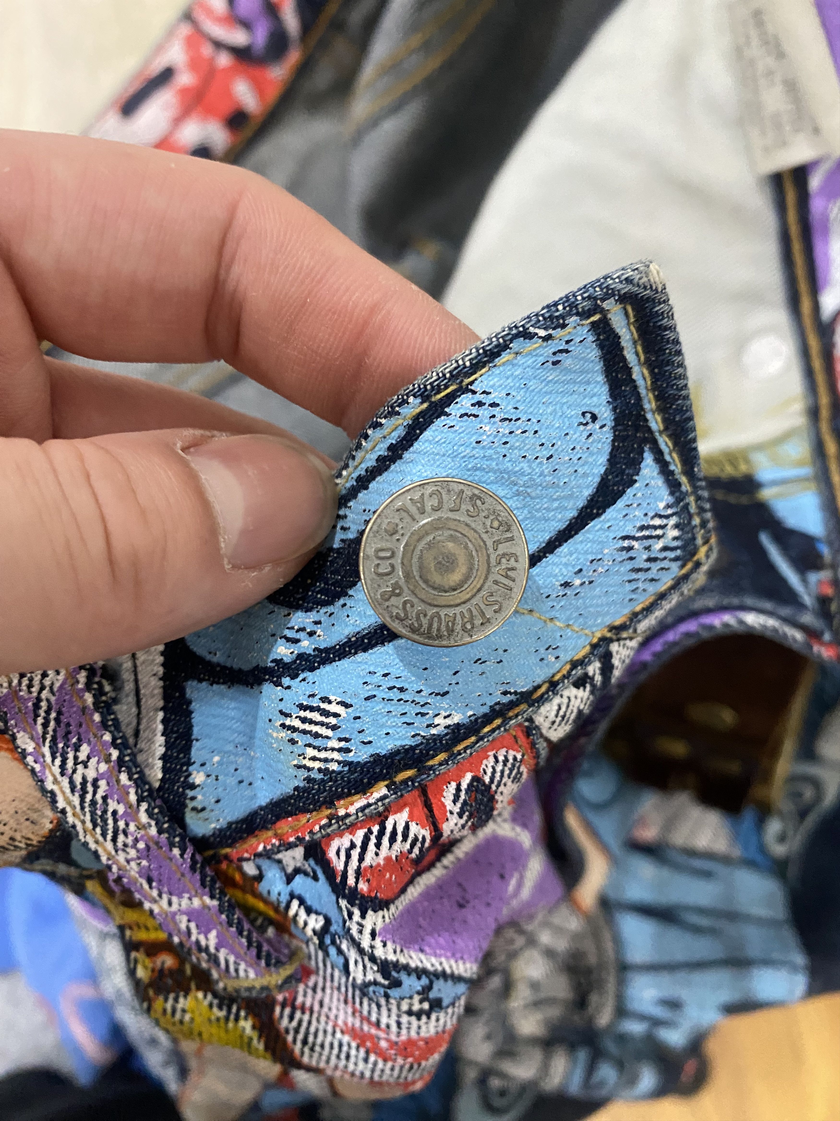Levi's Levi’s Psychedelic Banner Print Denim Size US 31 - 7 Thumbnail