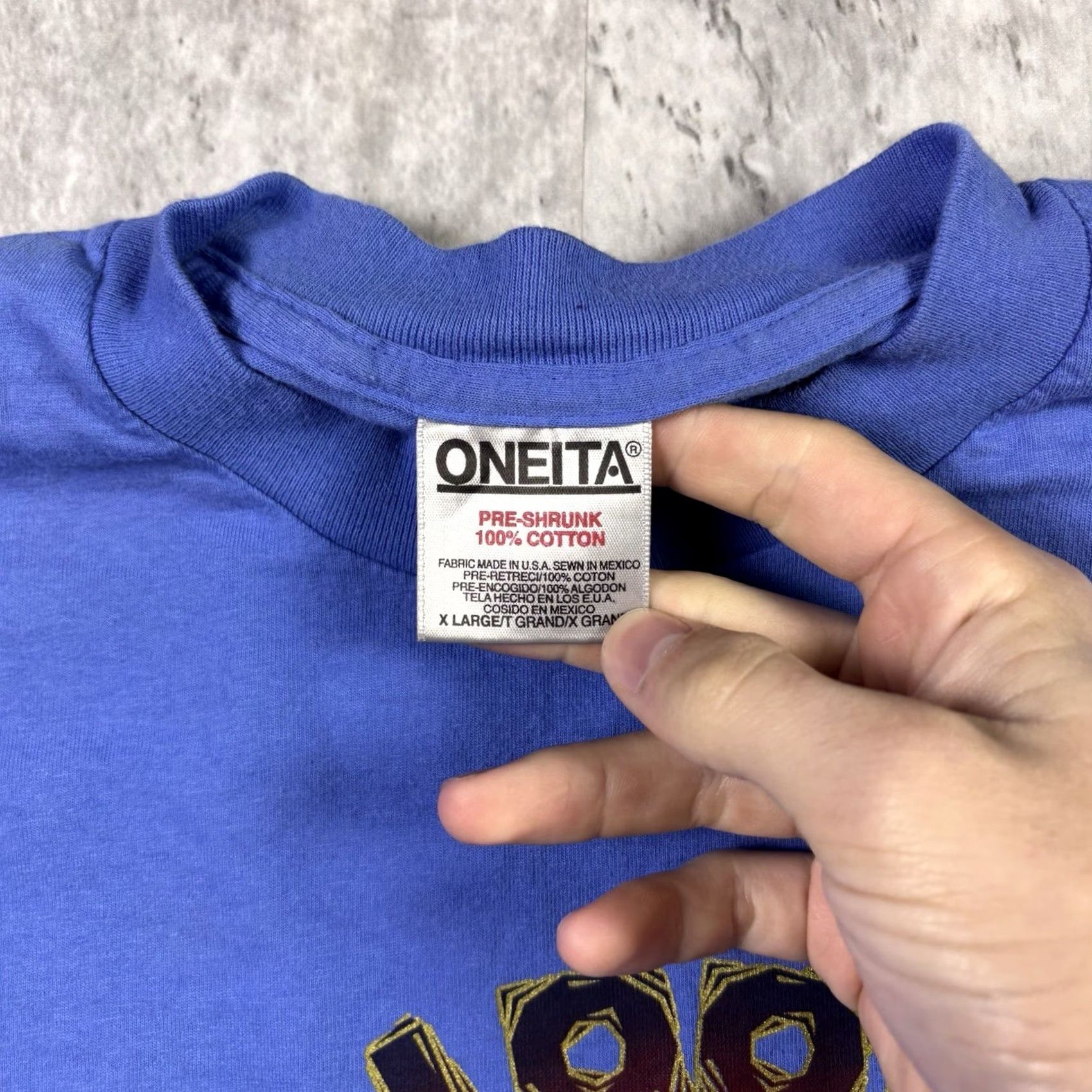 Vintage VINTAGE Hang Loose Hawaii T Shirt Surf Single Stitch 90s XL Blue Cotton Knit Short Sleeve Crew Neck Oneita Stitch Men Mens H Size US XL / EU 56 / 4 - 5 Thumbnail
