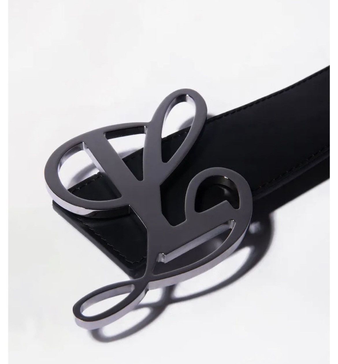Luar Black Luar Belt with Silver Buckle Size ONE SIZE - 1 Thumbnail