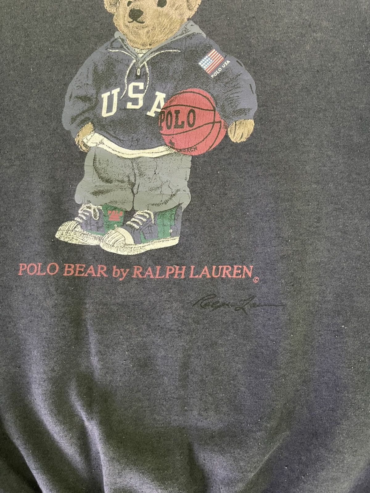 Polo Ralph Lauren Vintage Polo Bear by Ralph Lauren Distressed Sweatshirt Size US M / EU 48-50 / 2 - 9 Thumbnail