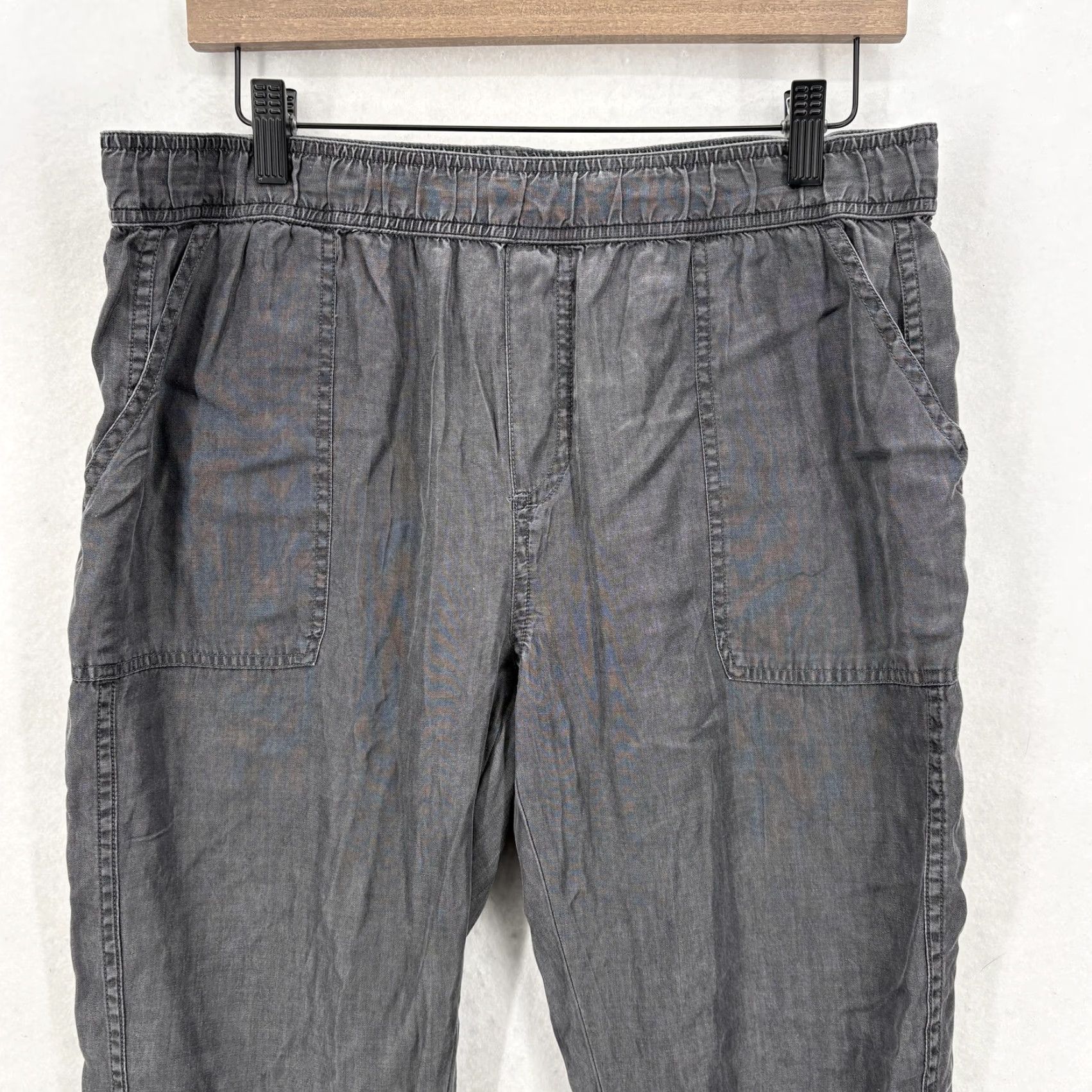 Prana VINTAGE? No — Prana Aberdeen Jogger Pants Women L Gray Tencel Tapered Outdoors Hiking LL? Size 36" / US 14 / IT 50 - 2 Thumbnail