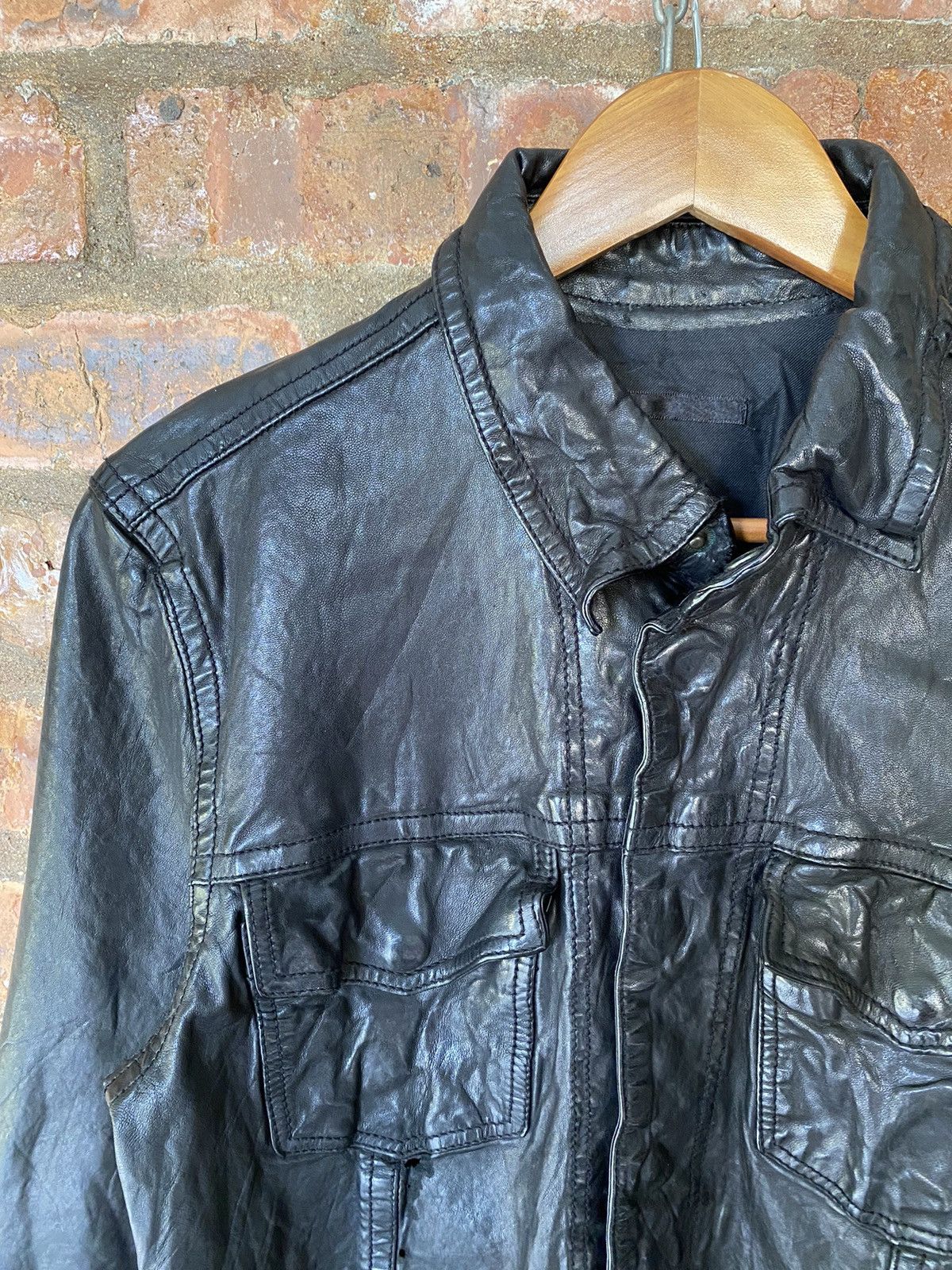 Japanese Brand 2000s Luva Tram by Ueno Shokai sheepskin Leather Jacket Size US M / EU 48-50 / 2 - 6 Thumbnail