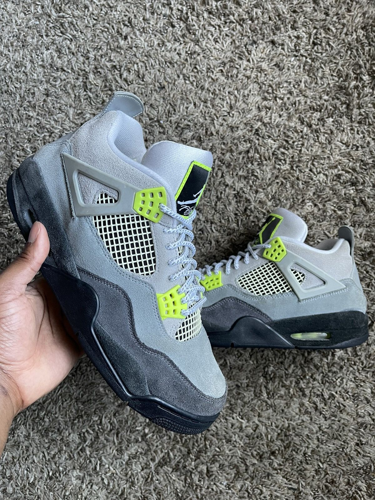 neon orange jordan 4