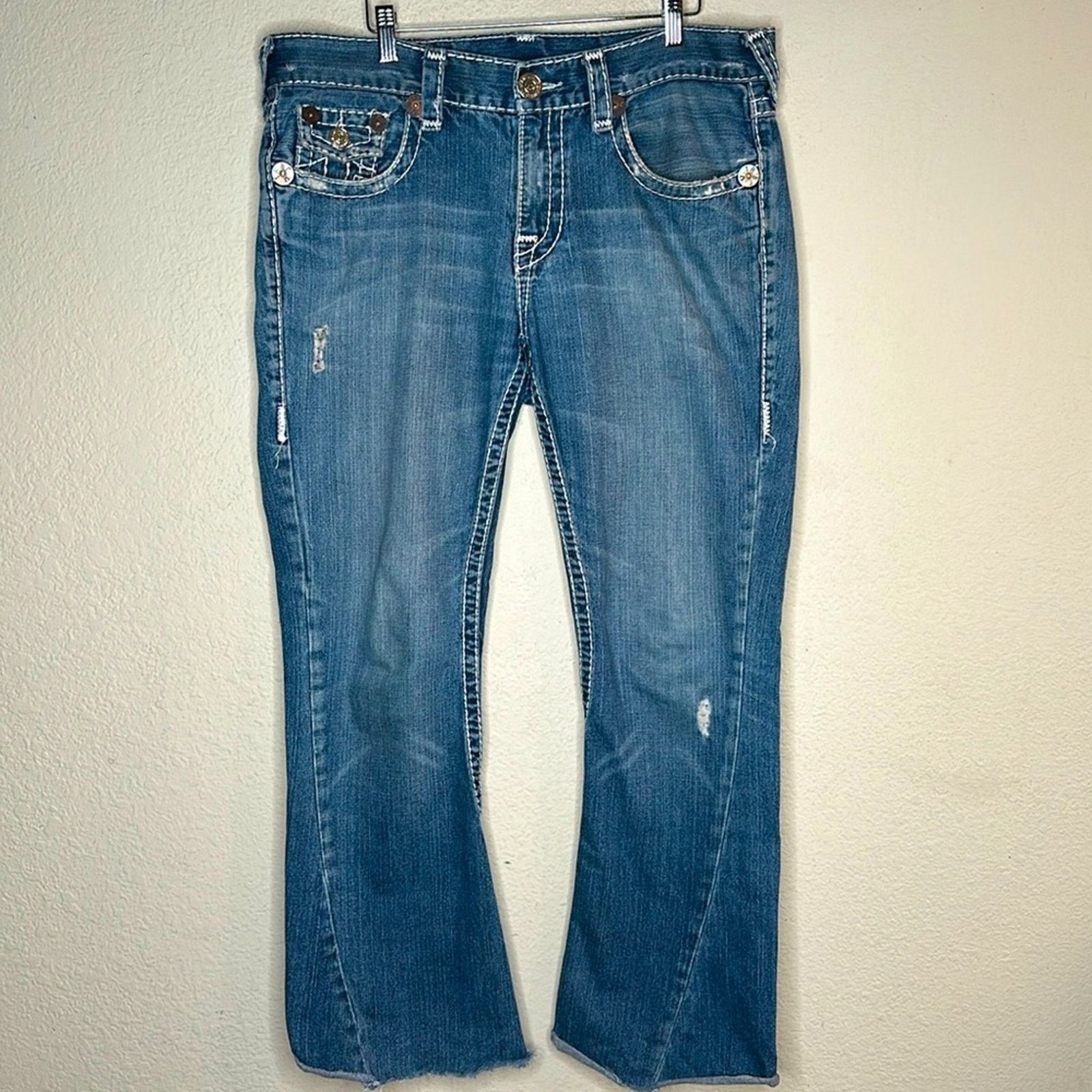 VTG 90'S True Religion Joey Super T Twisted Flare Jean Sz 34