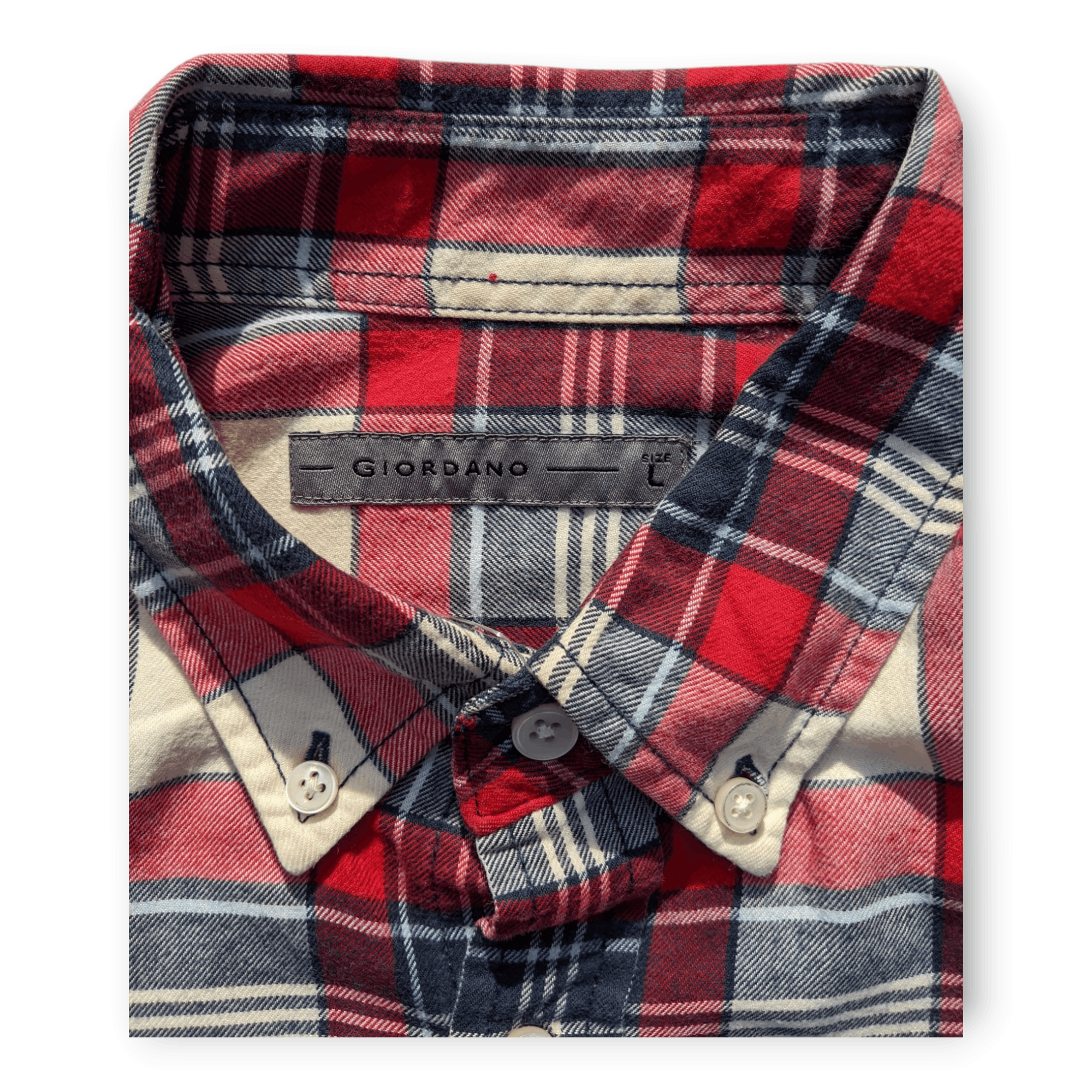 Flannel × Giordano Giordano Plaid Shirt Size US L / EU 52-54 / 3 - 3 Thumbnail