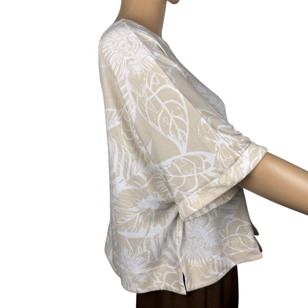 Adrianna Papell NWT New $79 Adrianna Papell Printed Cropped Knit Dolman Sle Size L / US 10 / IT 46 - 2 Thumbnail