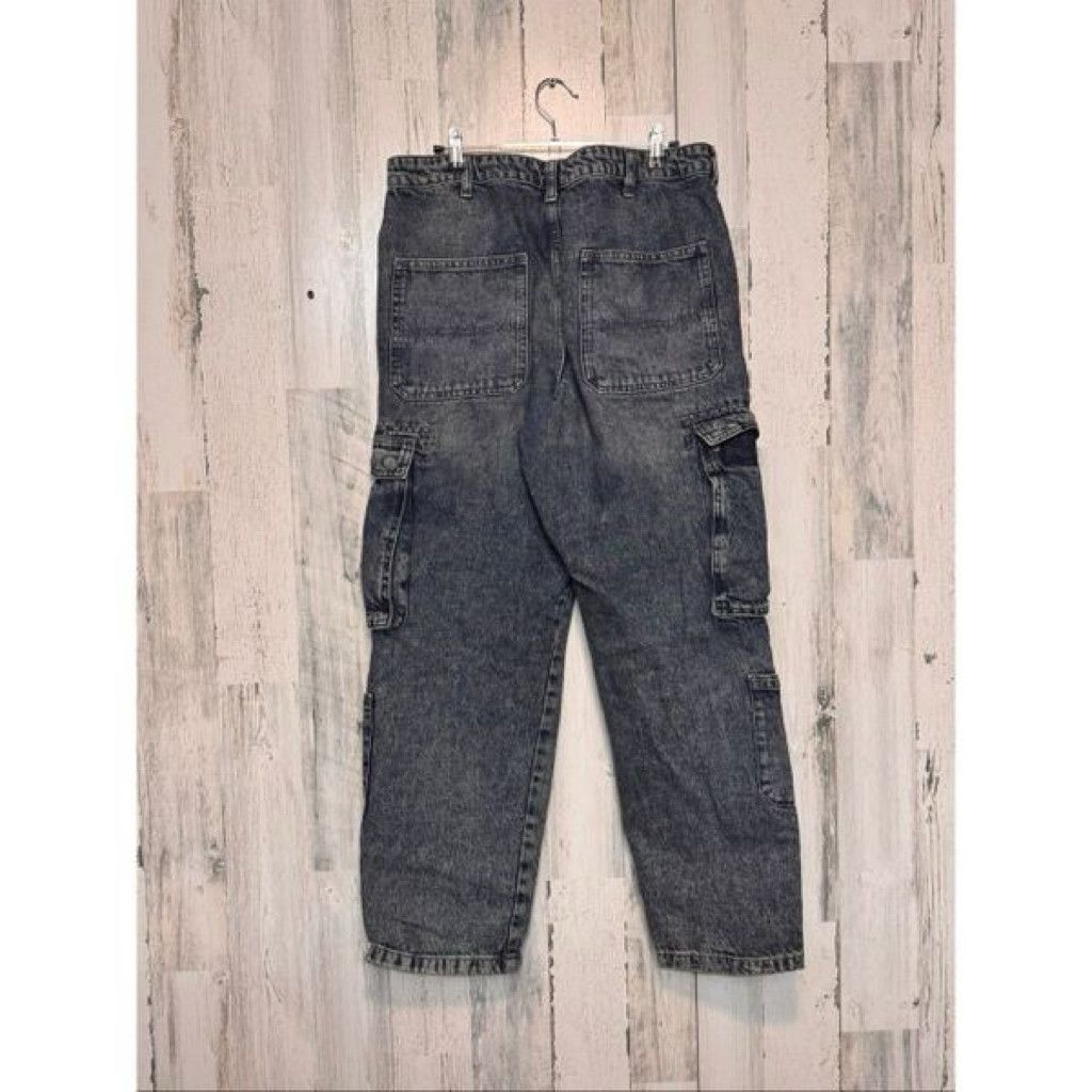 J Brand Denim Loose Fit Cargo Jeans Acid Wash Utility Pants W32 L30 Size US 32 / EU 48 - 2 Thumbnail
