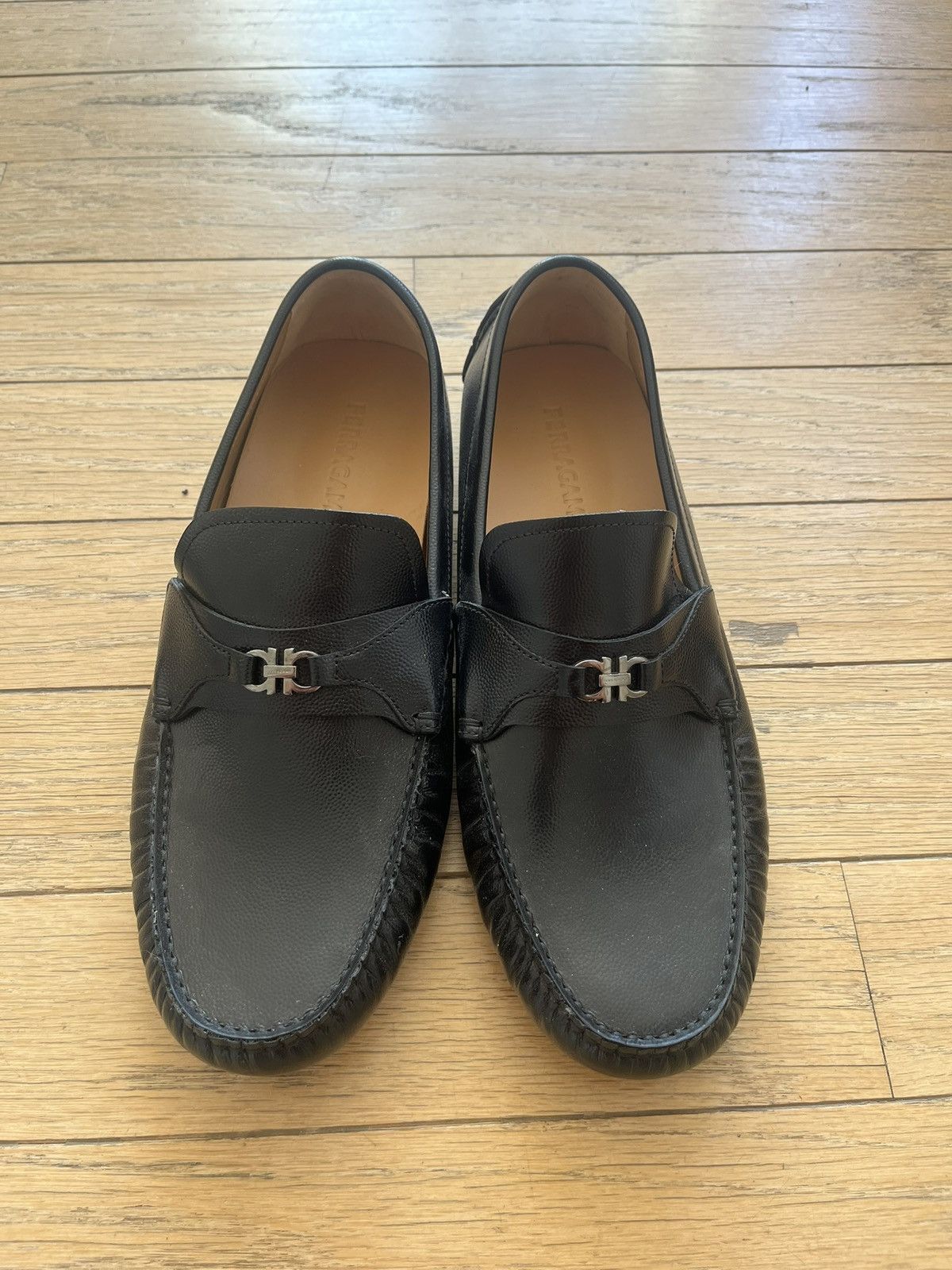 Salvatore Ferragamo Ferragamo Gancini Buckle Loafers - Black/Brown Size US 8 / EU 41 - 1 Thumbnail