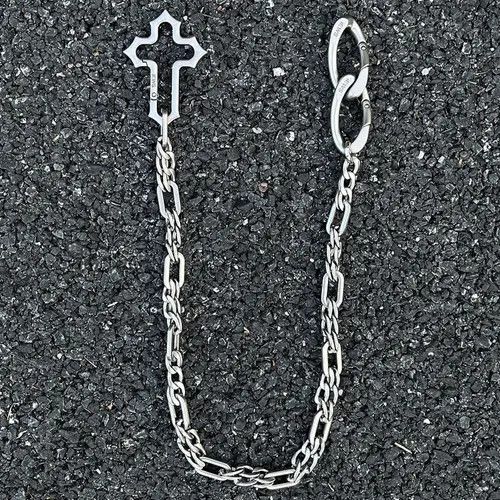 Jewelry Silver Chain Cross Men's Accessory, Gothic Style Size ONE SIZE - 7 Thumbnail