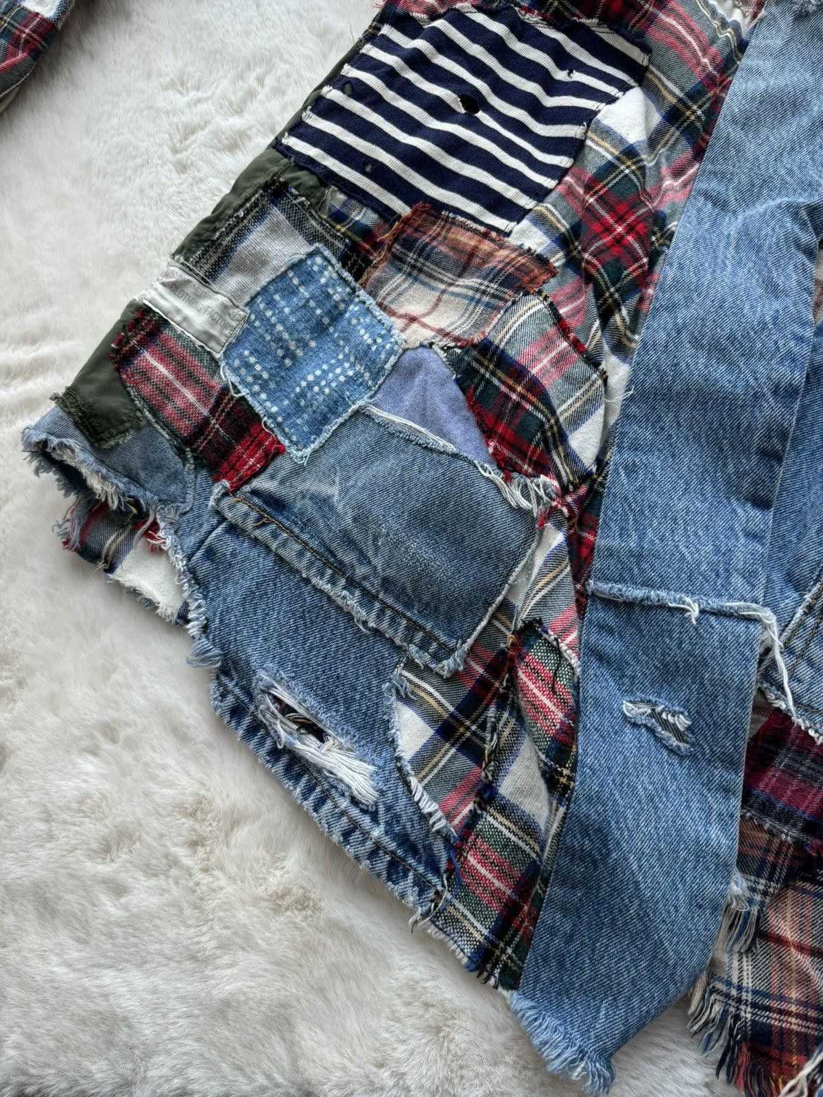 Greg Lauren Greg Lauren Flannel Patchwork Kimono Shirt Jacket Size US M / EU 48-50 / 2 - 4 Thumbnail