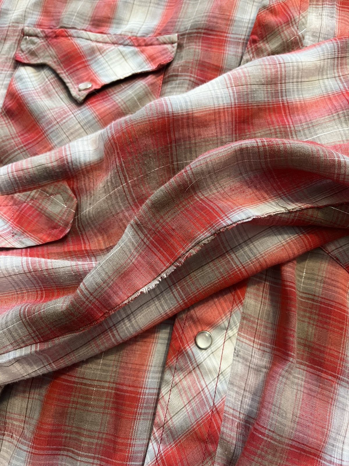 Japanese Brand Vintage cropped thrashed western Pearl snap shirt RARE Size US M / EU 48-50 / 2 - 7 Thumbnail