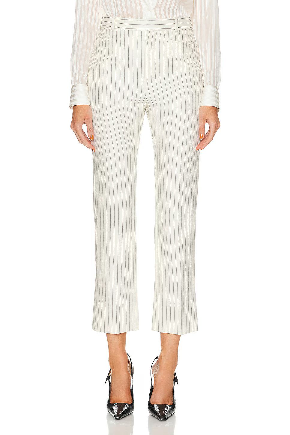 Tom Ford o1y0126 Striped Casual Pant in White/Black Size 30" / US 8 / IT 44 - 1 Thumbnail