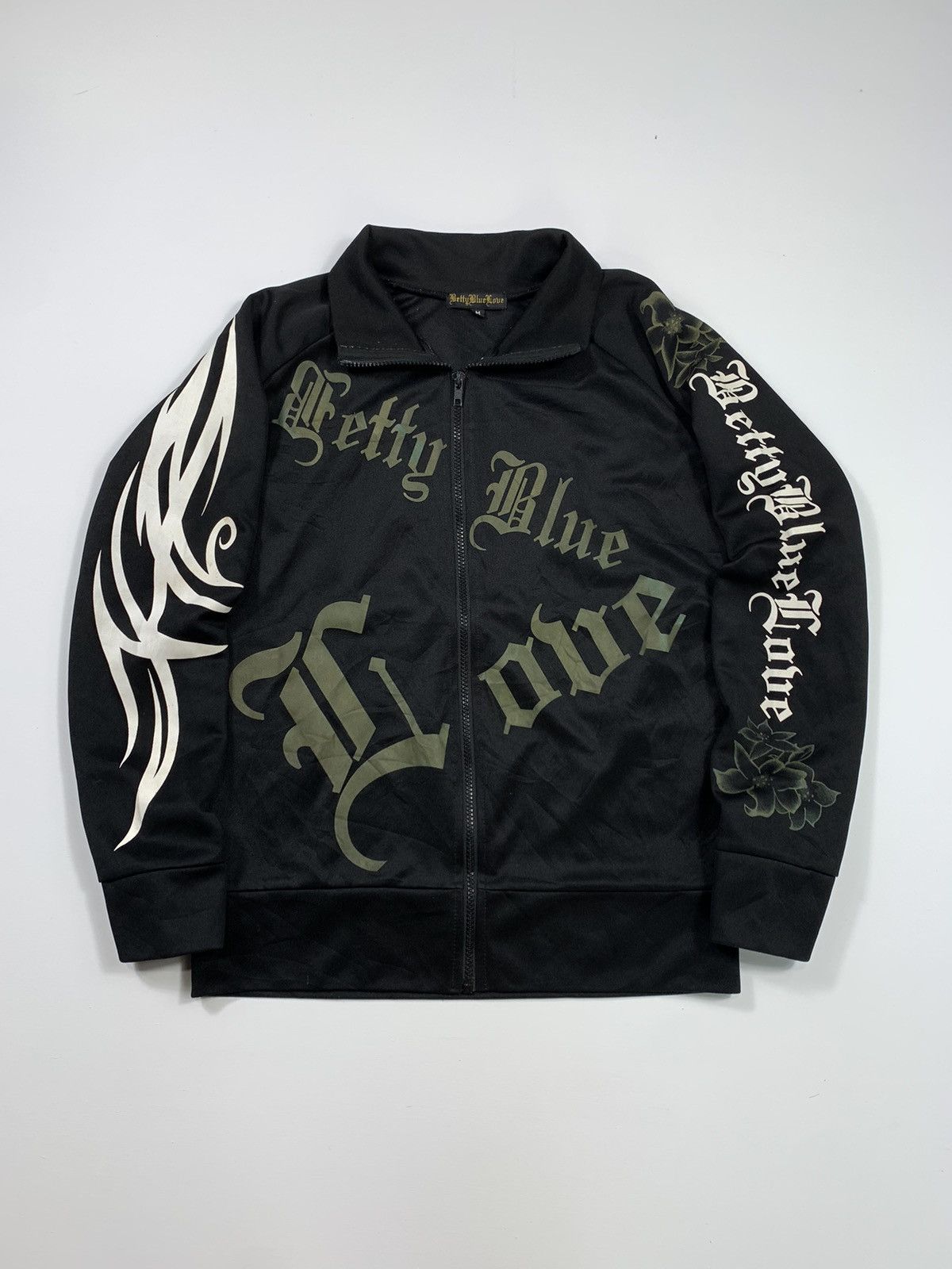 If Six Was Nine BETTY BLUE LOVE JAPANESE POEM CASUAL TRACK TOP Size US M / EU 48-50 / 2 - 1 Thumbnail
