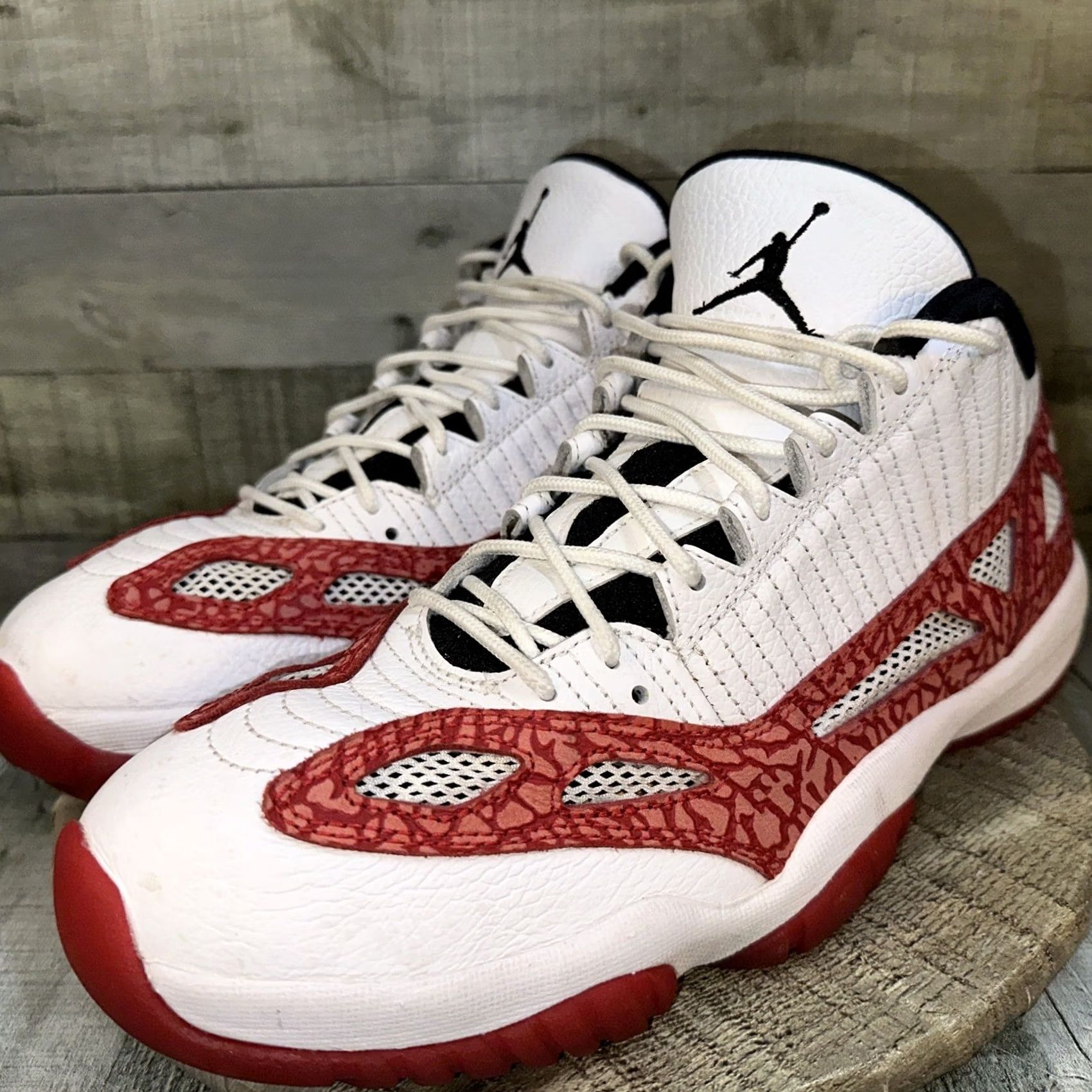 Nike Nike Air Jordan 11 Low Retro IE Gym Red White 919712-101 Mens Sneaker 11.5 Low Top Leather Comfort Retro Colorful Basketball 2017 Size US 12 / EU 45 - 3 Thumbnail