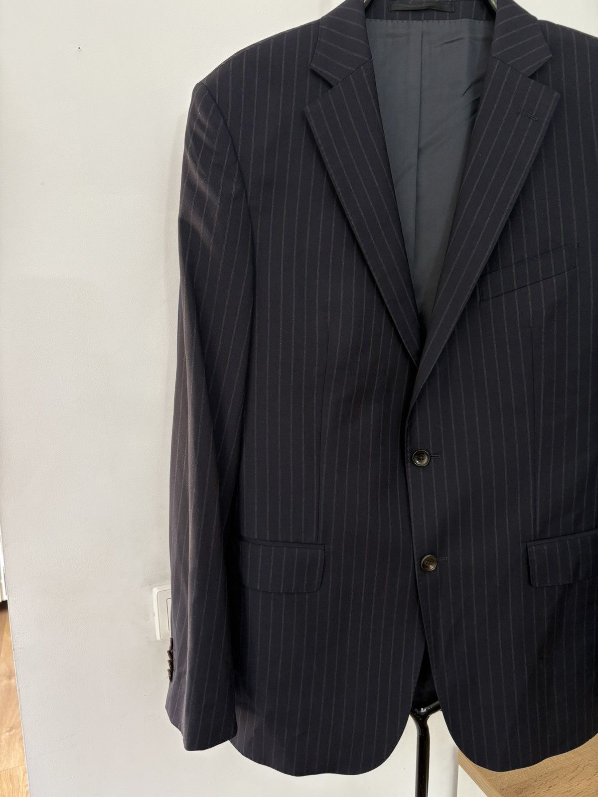 Designer × Windsor Smith Windsor Men’s Pinstripe Suit – Slim Fit, 100% Wool, Excell Size 50L - 4 Thumbnail