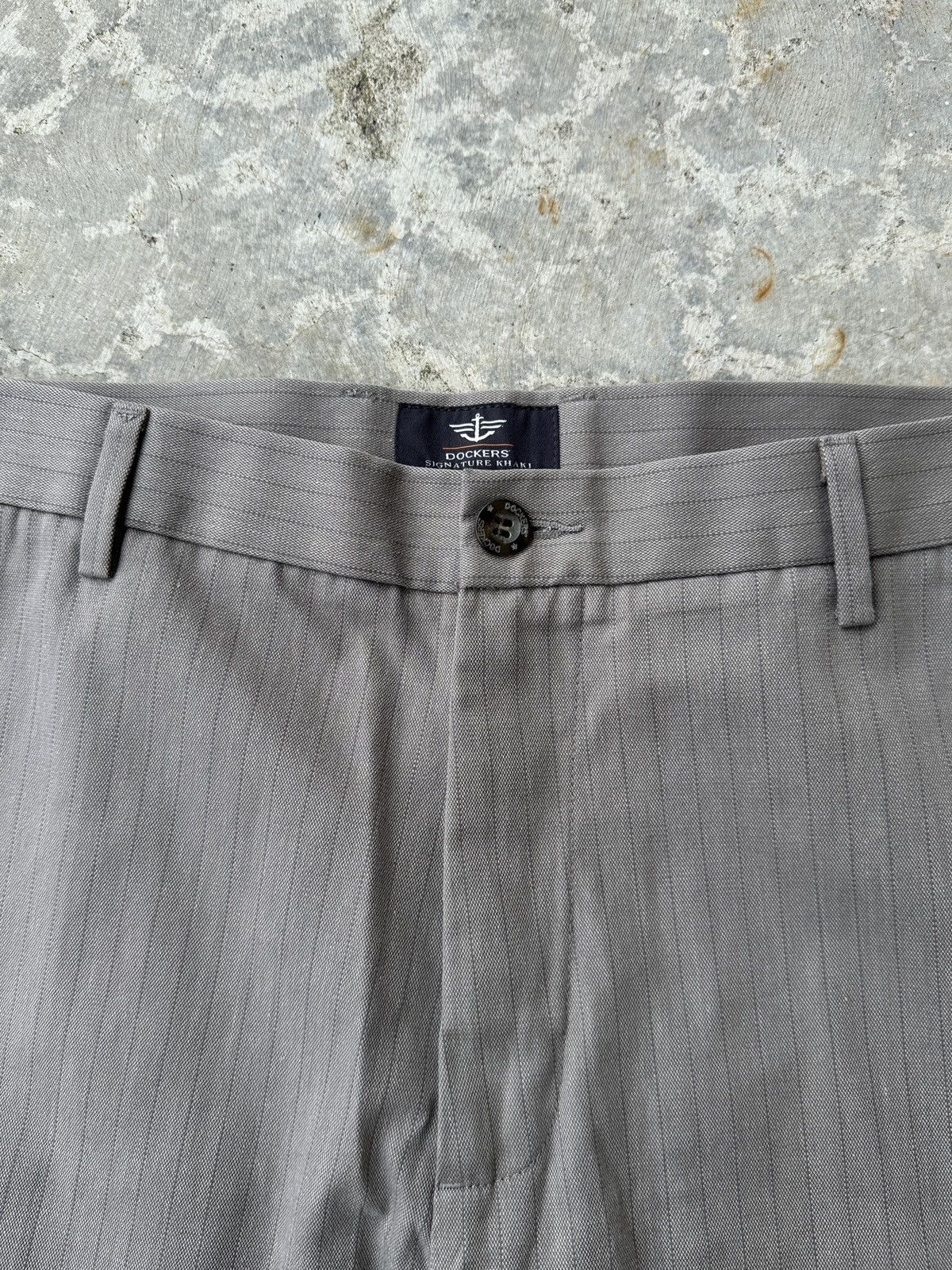 Dockers Pinstripes grey trouser dress pant Size US 38 / EU 54 - 3 Thumbnail