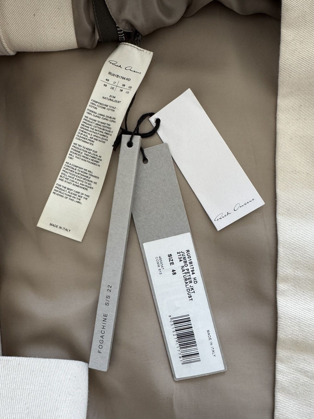 Rick Owens Rick Owens Jumbo Peter Jacket Size 48 Size US M / EU 48-50 / 2 - 7 Thumbnail
