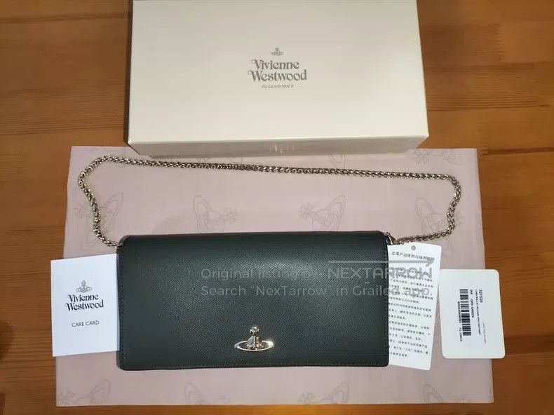 Vivienne Westwood Vivienne Westwood size os Olive Green Chain Bag, Detachable Size ONE SIZE - 1 Thumbnail