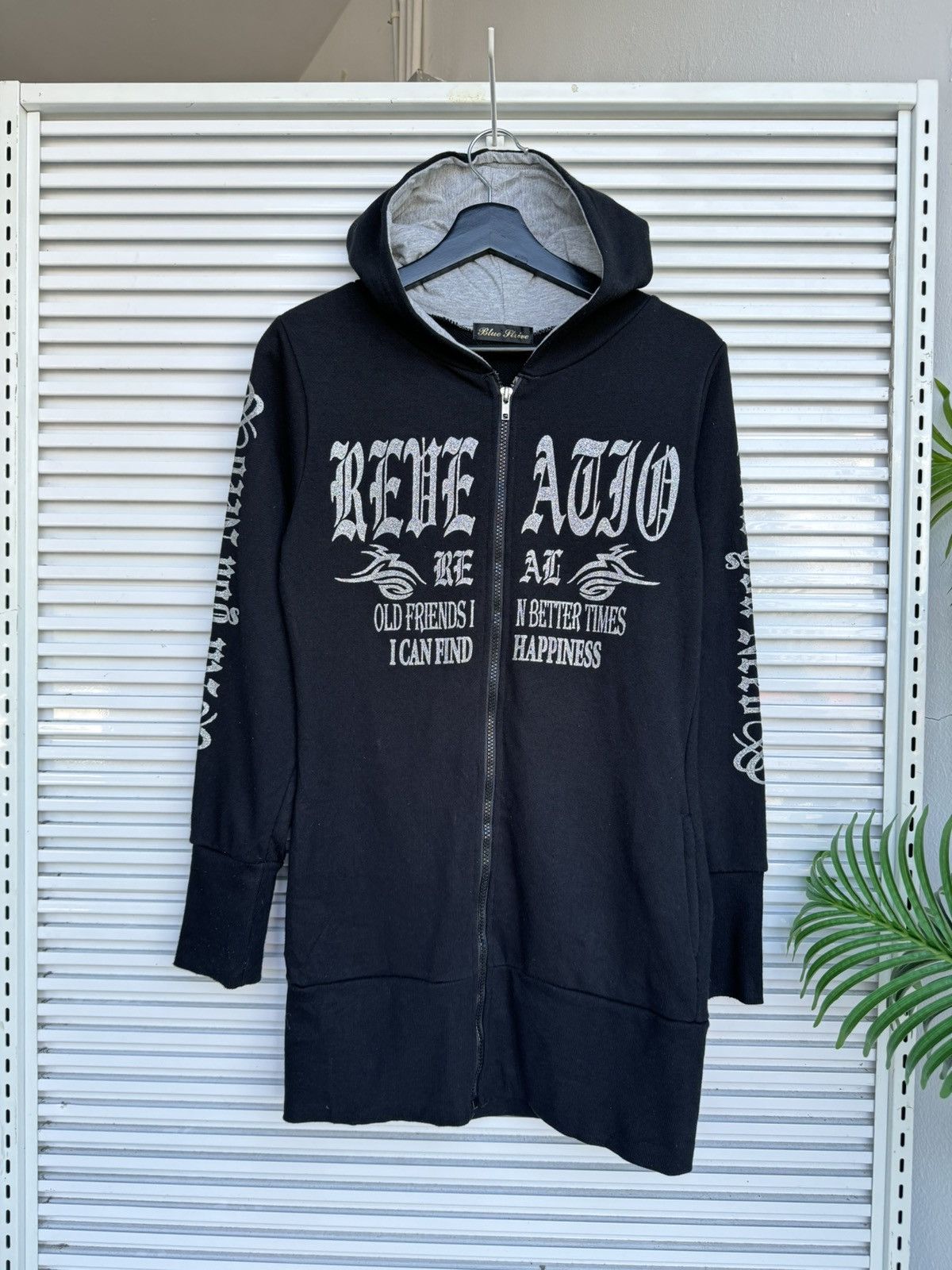 Japanese Brand Punk Blue Strive Wing Skulls Poem Riot Hoodies Size US L / EU 52-54 / 3 - 3 Thumbnail
