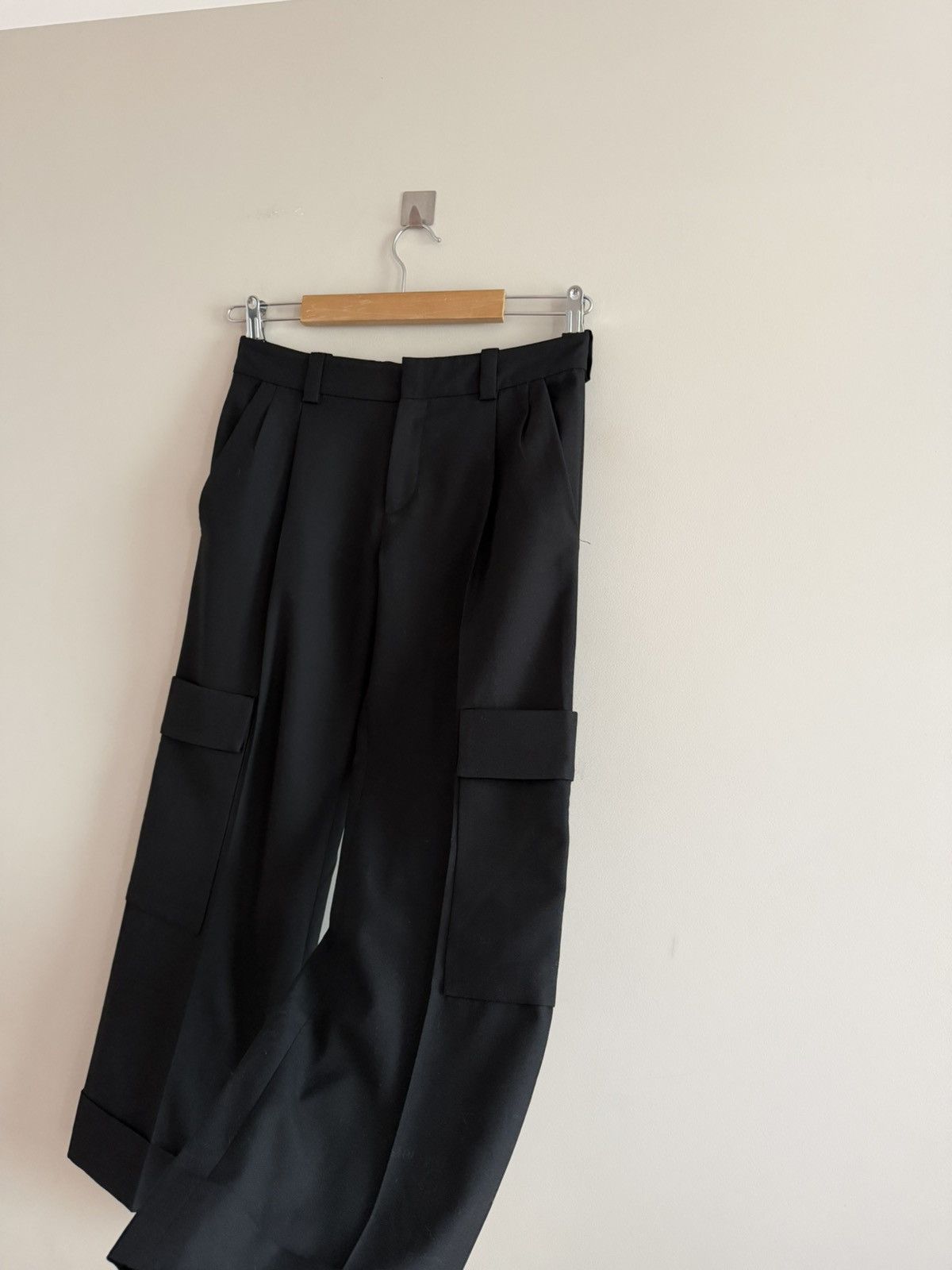 Balenciaga Balenciaga Cargo Trousers Wide Leg Black Size 25" / US 0 / IT 36 - 2 Thumbnail