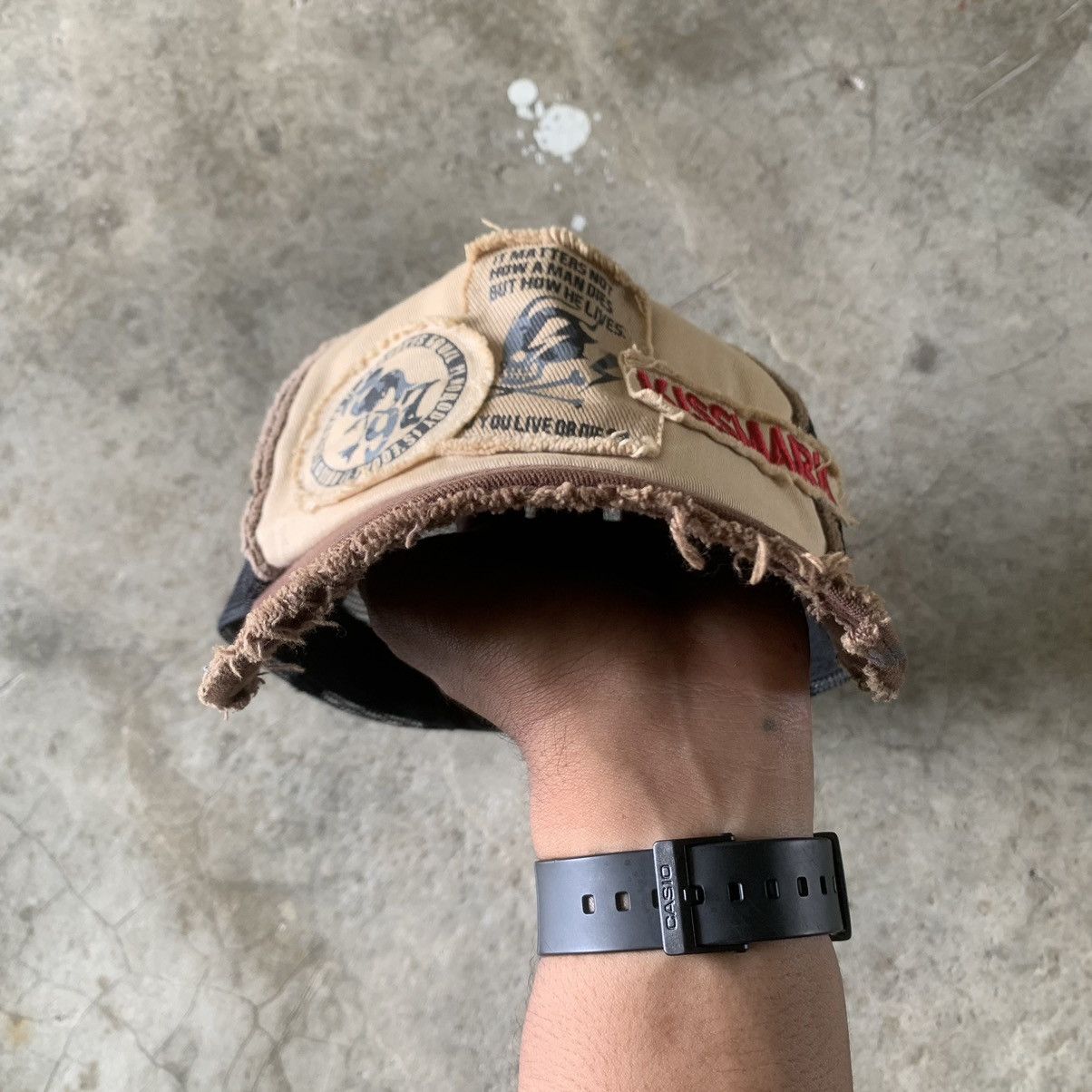 Japanese Brand Kissmark 2000’s Patches Trucker Cap Size ONE SIZE - 2 Thumbnail
