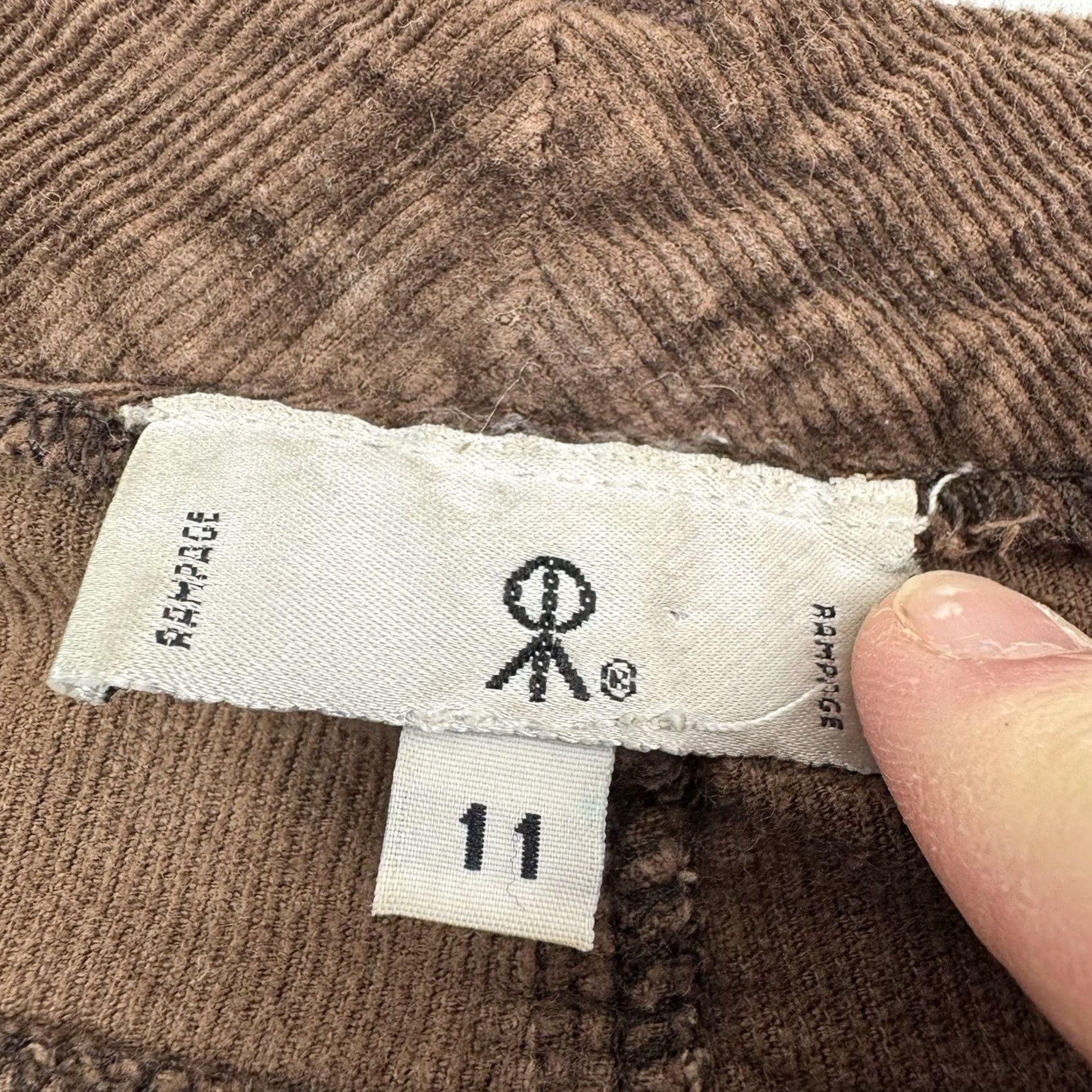 Vintage VINTAGE 1970s Corduroy Pants Womens 11 Brown Classic Hipster Hippie USA Size 32" / US 10 / IT 46 - 5 Thumbnail