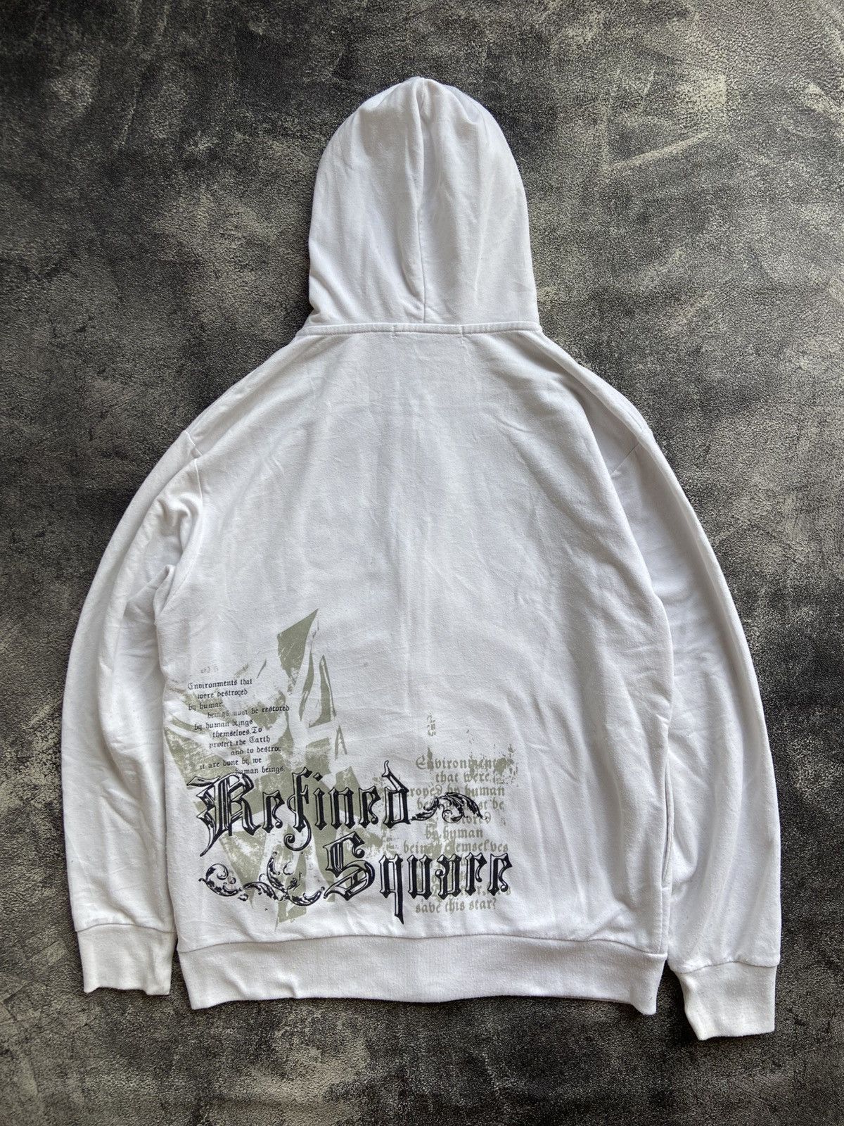Japanese Brand Euroyal Black Label "Refined Square" Poems Zip Hoodie Size US L / EU 52-54 / 3 - 7 Thumbnail