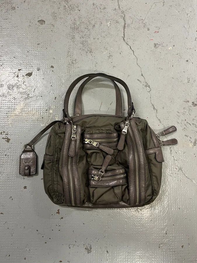 Dolce & Gabbana 2000s Dolce & Gabbana Khaki Green Multi Zip Mila Handle Bag Size ONE SIZE - 2 Thumbnail