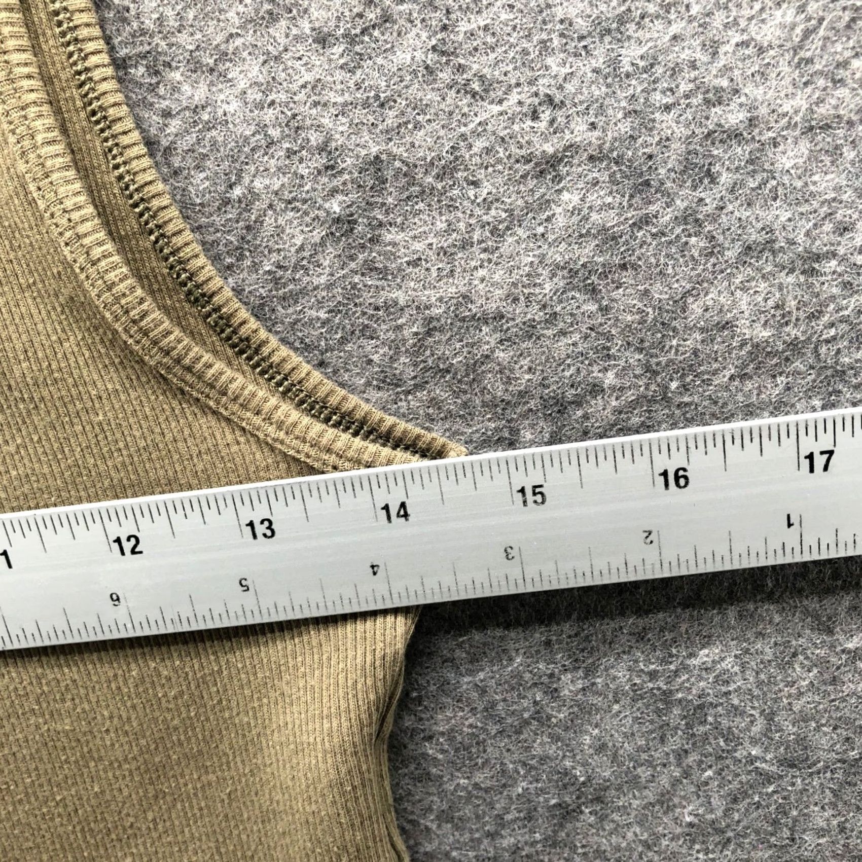 Uniqlo Uniqlo Ribbed Henley Cropped Tank Top Womens M Olive Green Scoop Neck Size M / US 6-8 / IT 42-44 - 5 Thumbnail