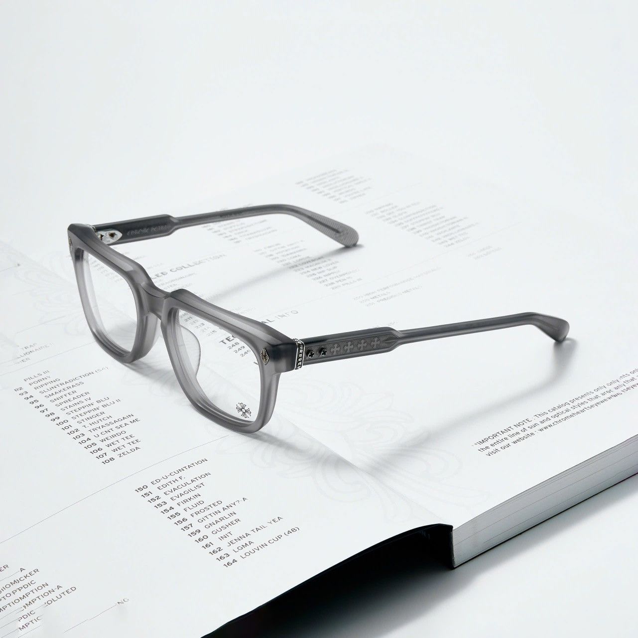 Chrome Hearts CHROME HEARTS AMBIDIXTROUS MATTE GRAPHITE GLASSES Size ONE SIZE - 1 Thumbnail