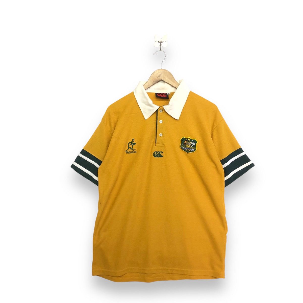 Canterbury of New Zealand × Vintage Vintage Canterbury Wallabies Australian Rugby Polo Shirt Size US L / EU 52-54 / 3 - 1 Thumbnail
