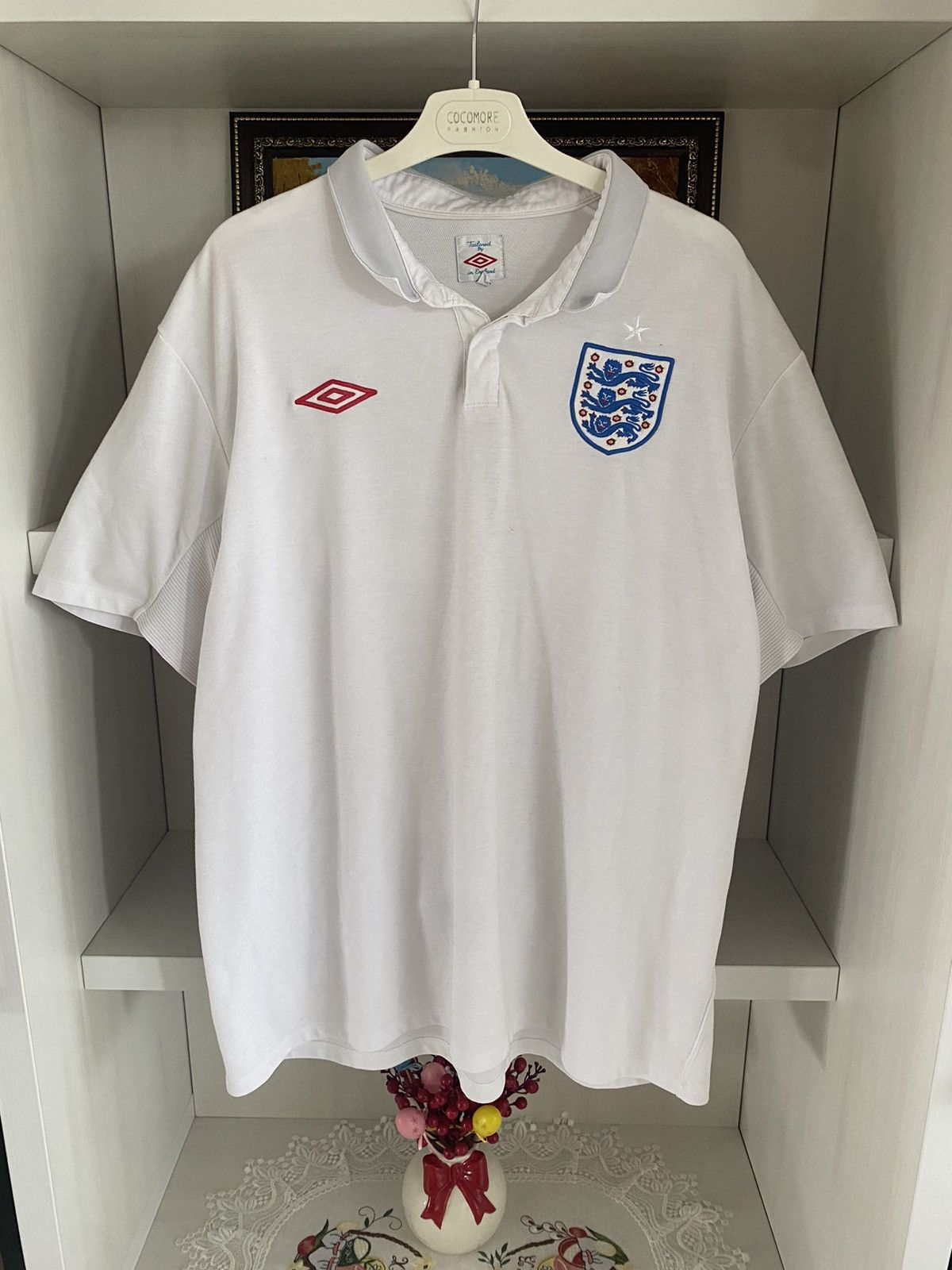 Umbro Vintage Umbro England Jersey Home Football Soccer 2009 Polo Size US L / EU 52-54 / 3 - 2 Thumbnail
