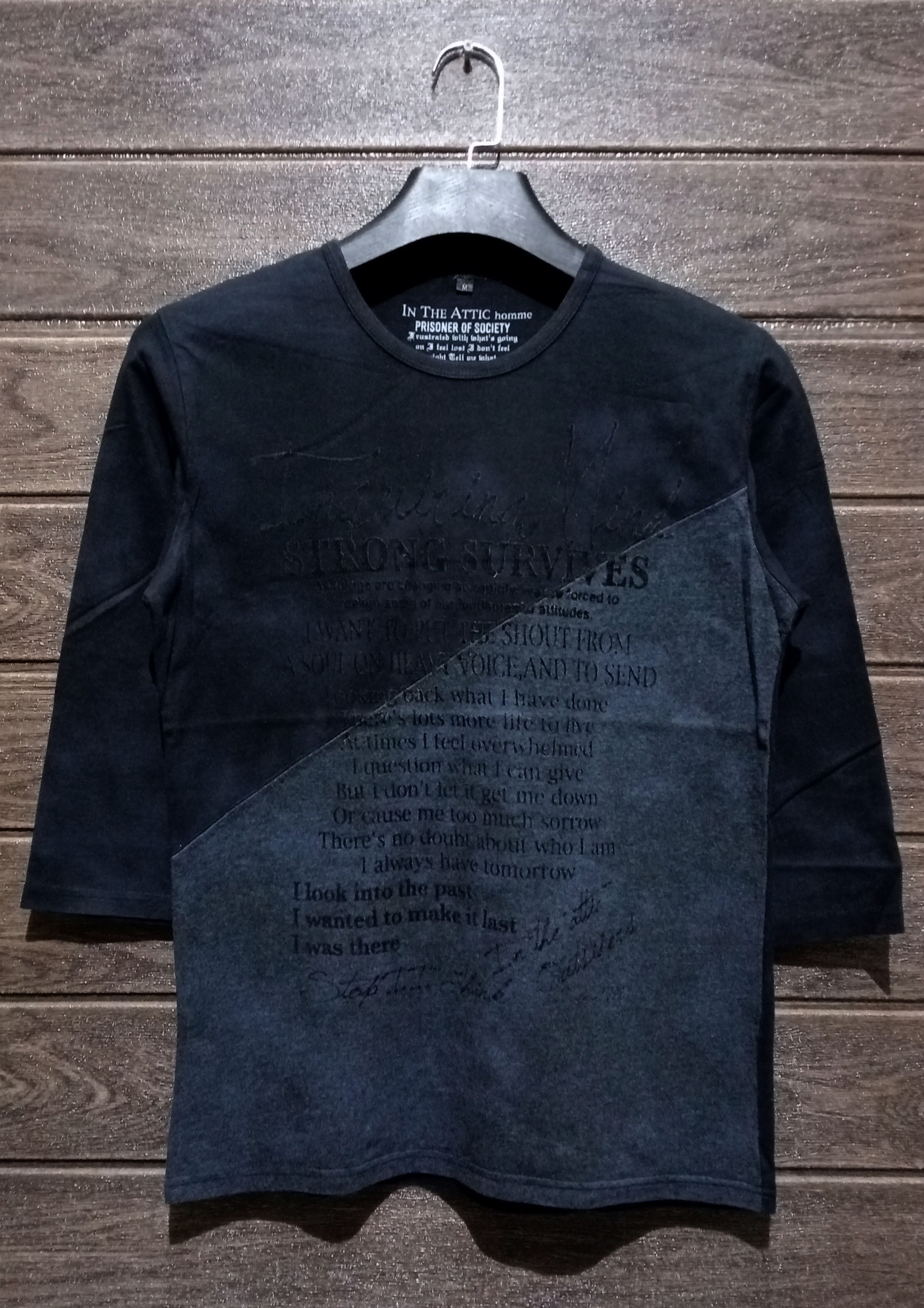 In The Attic In The Attic Homme Prisoner of Society 3Q Sleeve Punk Tee Size US M / EU 48-50 / 2 - 1 Thumbnail