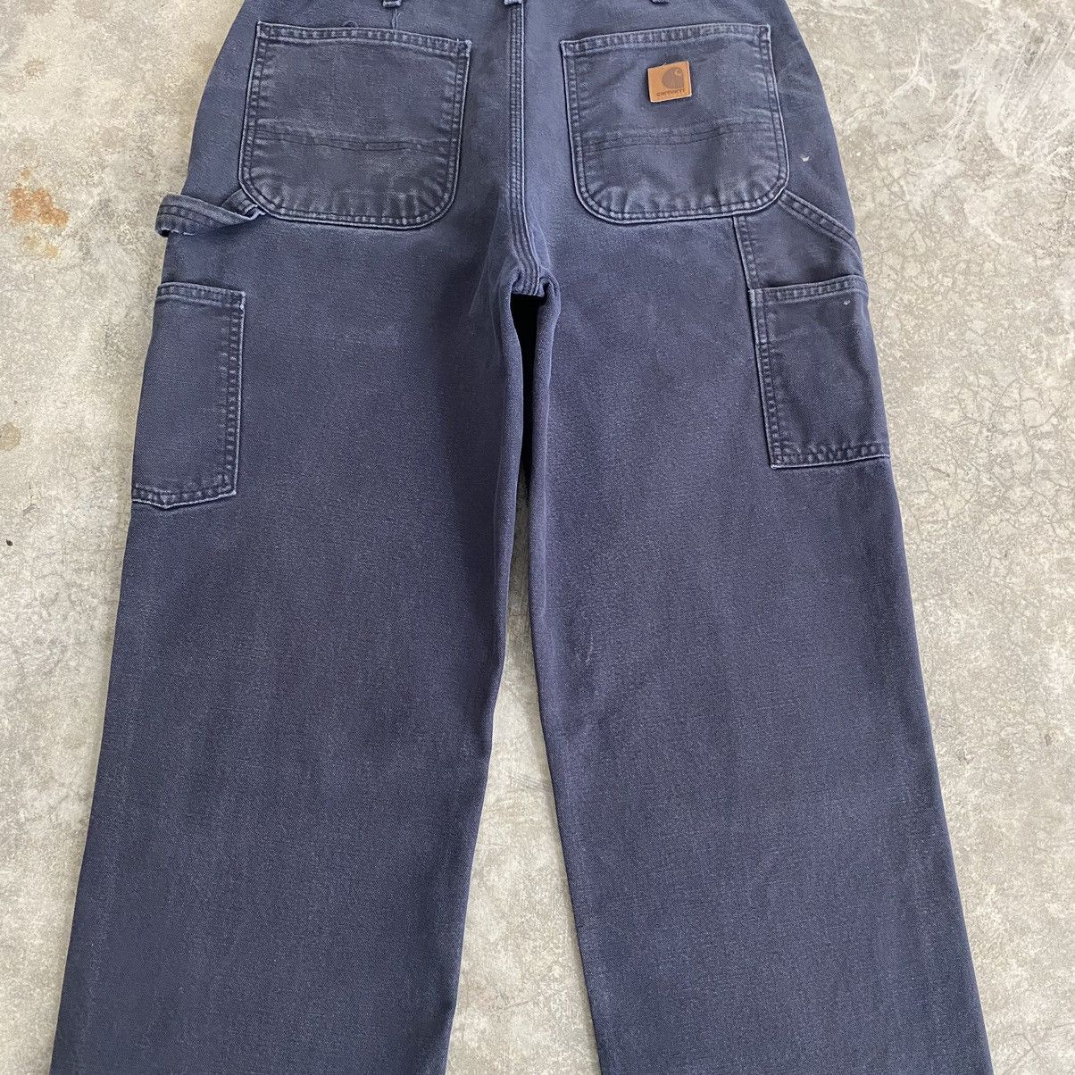 Carhartt Vintage Carhartt Faded Midnight Blue Carpenter Pants Size US 31 - 22 Thumbnail