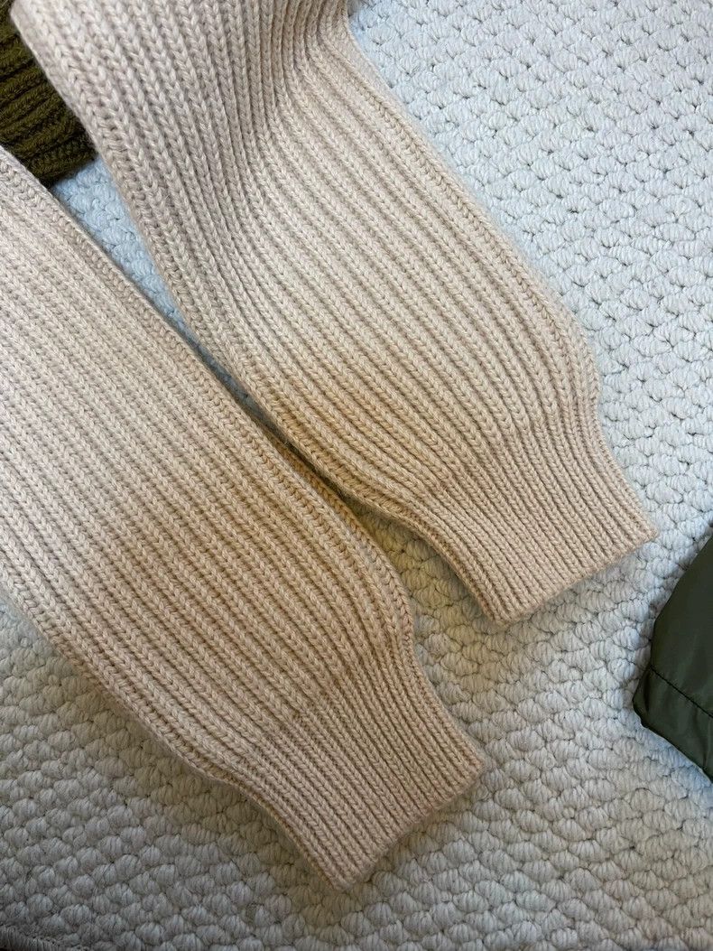 Loewe LOEWE Green and white long-sleeve wool sweater Size S / US 4 / IT 40 - 5 Thumbnail
