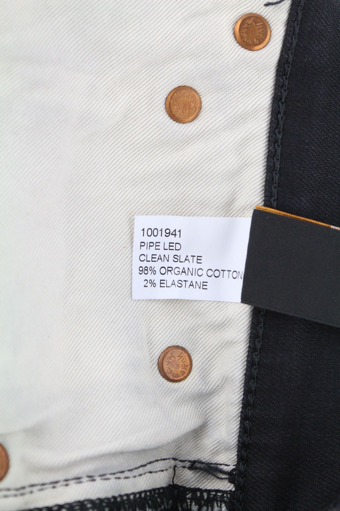 Nudie Jeans PIPE LED CLEAN SLATE W28/L32 Organic Cotton Jeans 80450 Size US 28 / EU 44 - 7 Thumbnail