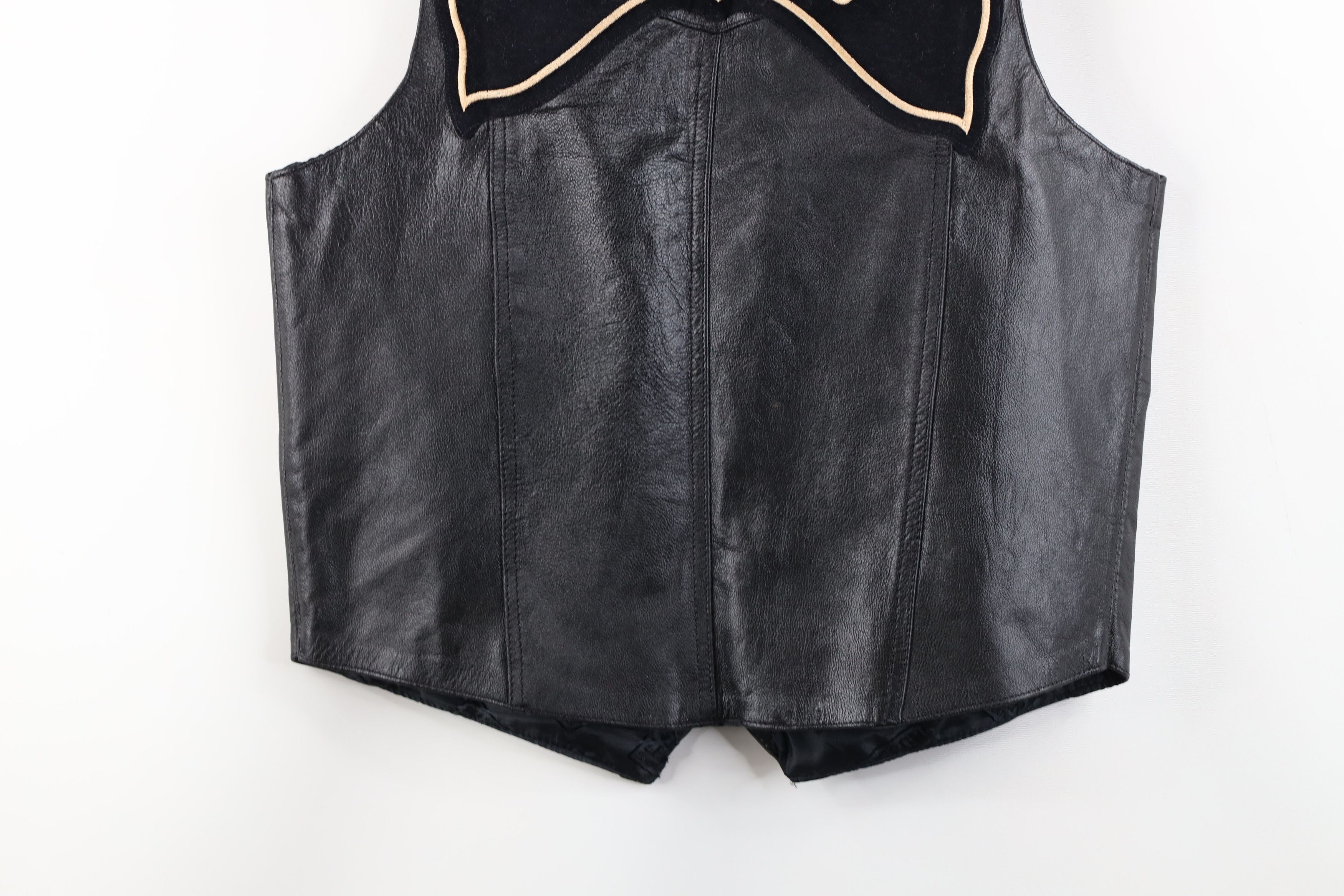 Vintage Vintage 90s Streetwear Motorcycle Riding Vest Jacket Black Size US M / EU 48-50 / 2 - 15 Thumbnail