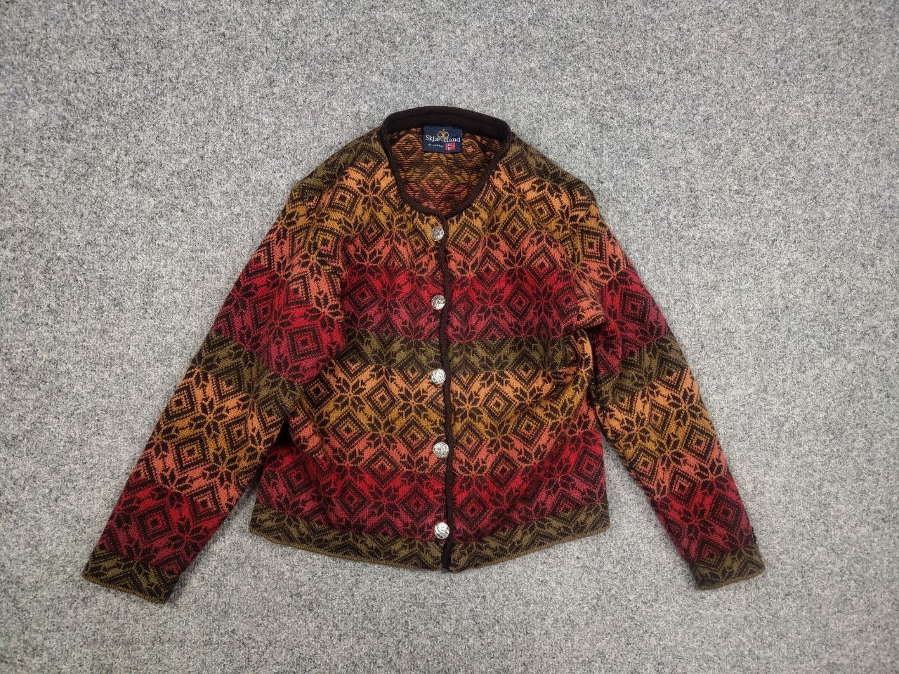 Other Vintage Skjaeveland Of Norway Knit Cardigan Wool Sweater Size XS / US 0-2 / IT 36-38 - 3 Thumbnail