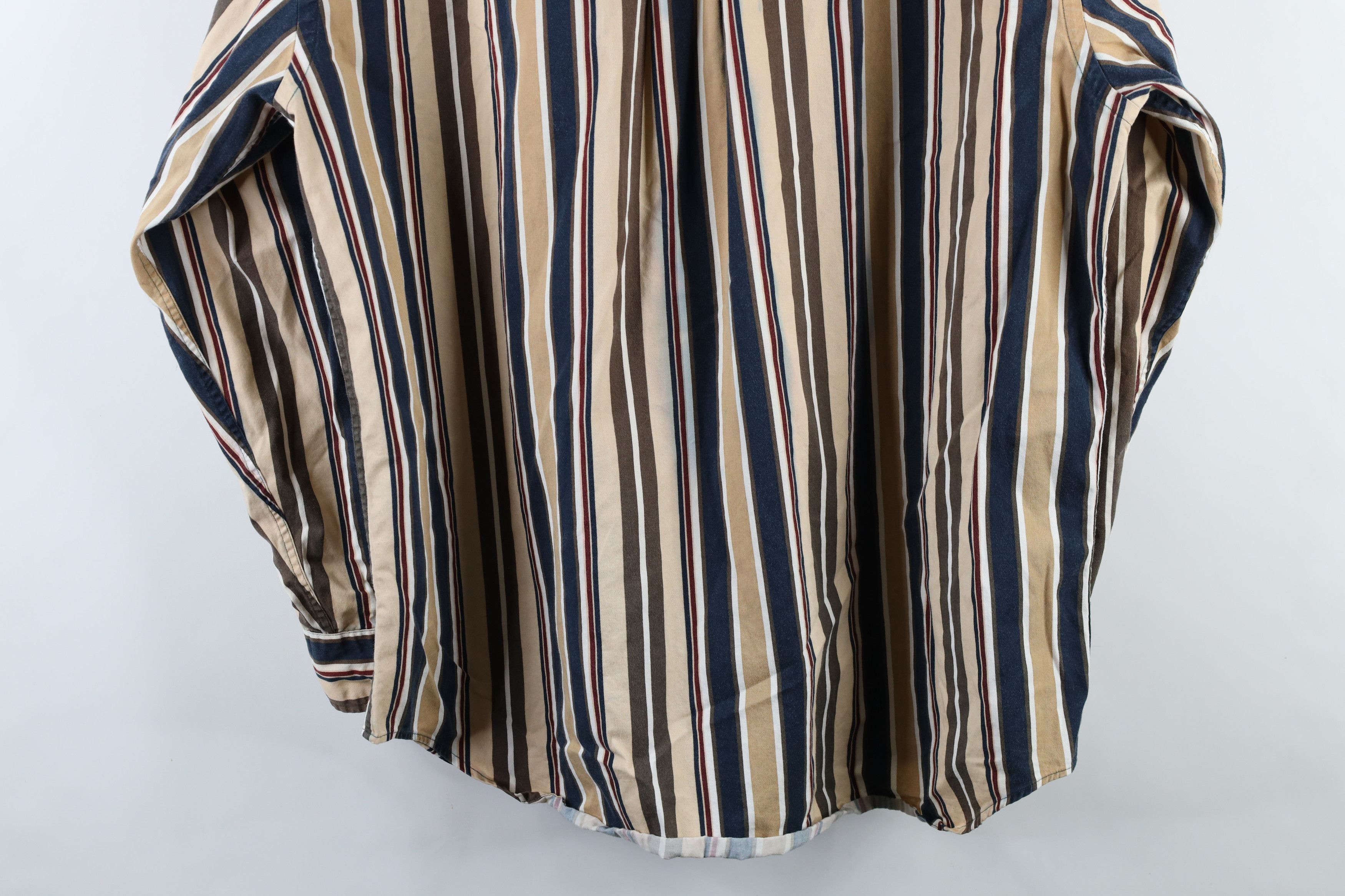 Vintage Vintage 90s Streetwear Striped Collared Button Down Shirt Size US XL / EU 56 / 4 - 16 Thumbnail