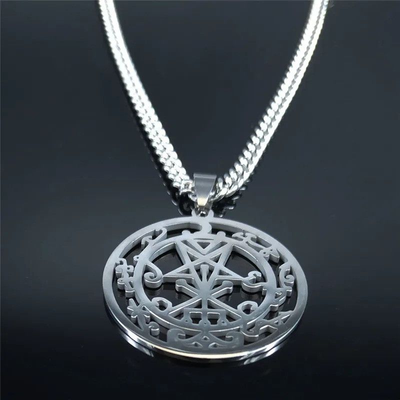 Jewelry Stainless Steel Satan Necklace Size ONE SIZE - 2 Thumbnail