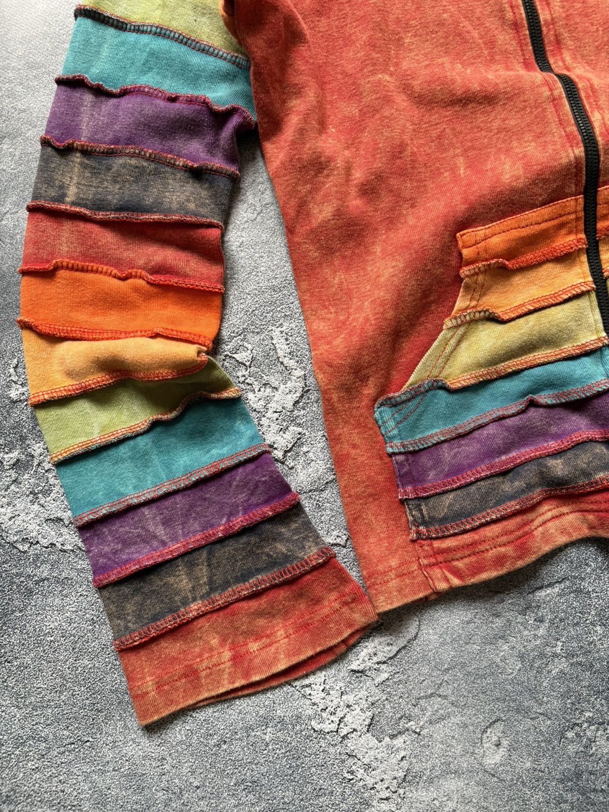 Japanese Brand Crazy Vintage Y2K Multicolour Japanese Zip Up Hoodie Size L / US 10 / IT 46 - 5 Thumbnail