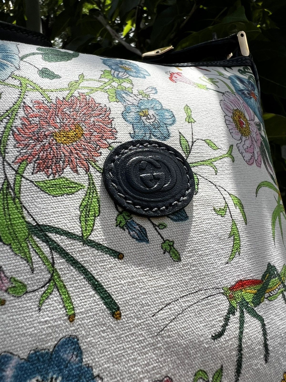 Gucci × Vintage Gucci Floral Garden Canvas Leather Shoulder Sling Bag Size ONE SIZE - 3 Thumbnail