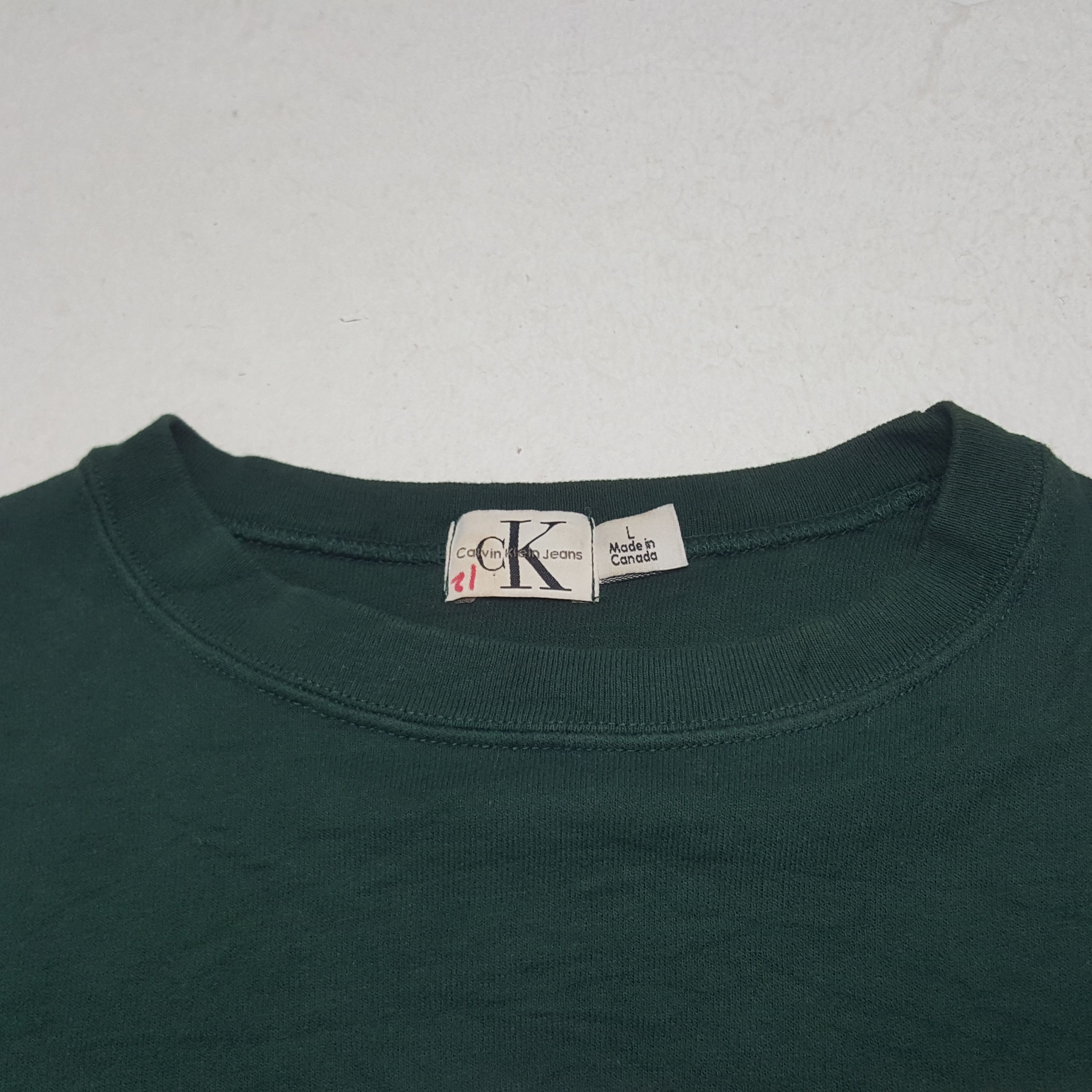 Calvin Klein × Vintage Vintage Calvin Klein Jeans Big Logo Sweatshirt Size US L / EU 52-54 / 3 - 4 Thumbnail