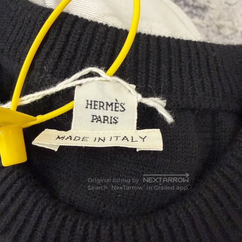 Hermes Hermes Black H Full Print Wool Knit Sweater Size M / US 6-8 / IT 42-44 - 4 Thumbnail