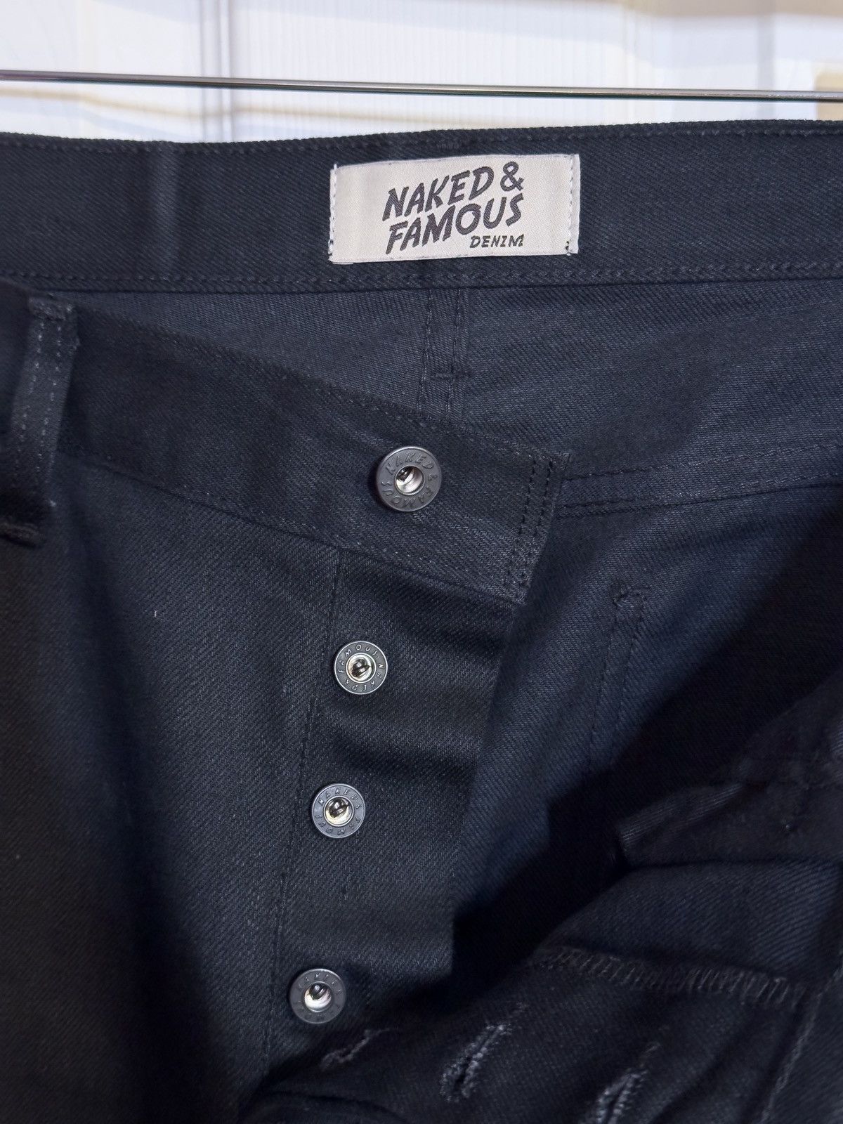 Naked & Famous Naked & Famous Super Guy Black Cobra selvedge denim jeans Size US 34 / EU 50 - 4 Thumbnail