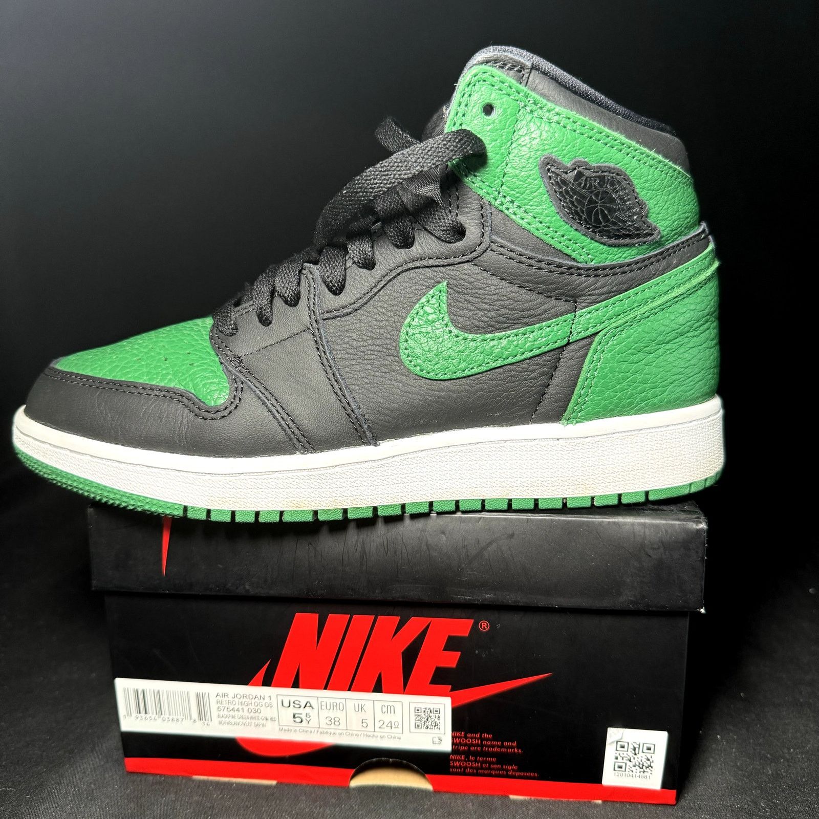 Size Nike Air Jordan Retro High OG GS Pine Green