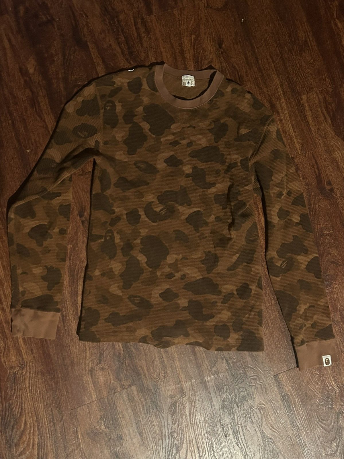 Bape Bathing ape camo brown bape thermal long sleeve t shirt Size US M / EU 48-50 / 2 - 8 Thumbnail